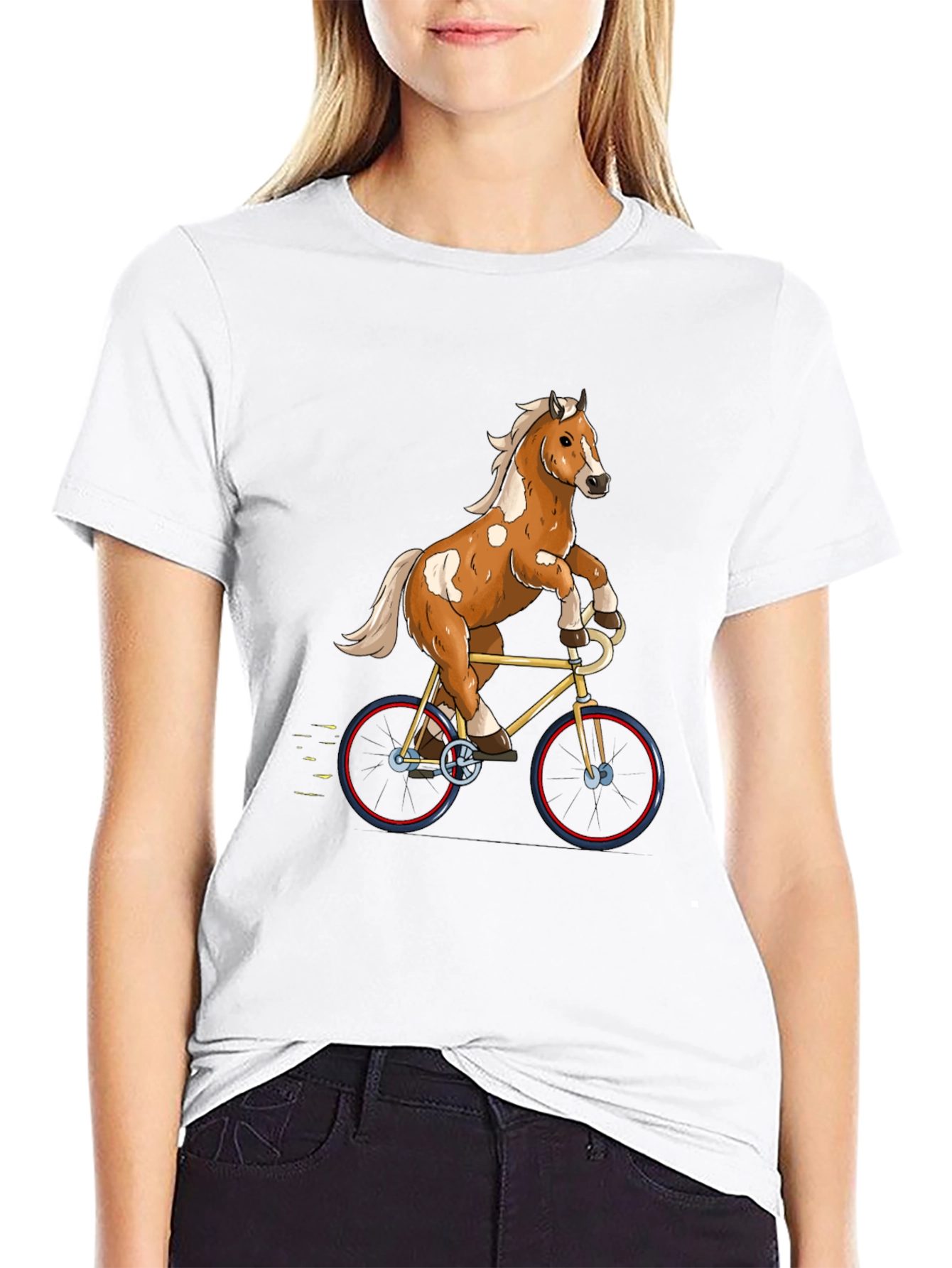 Horse Riding Bicycle Graphic Tee