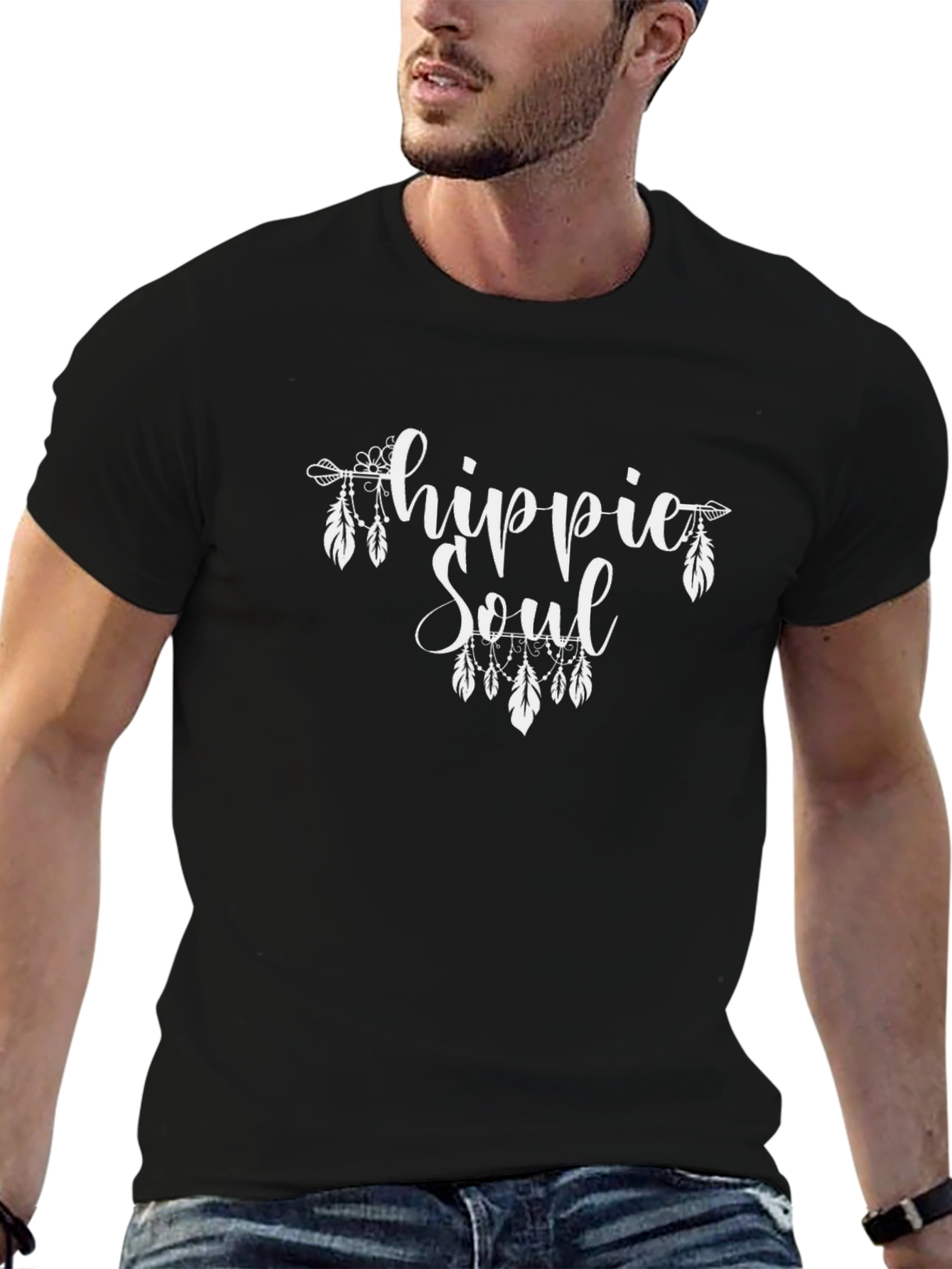 Hippie Soul Graphic T-Shirt - Black Tee