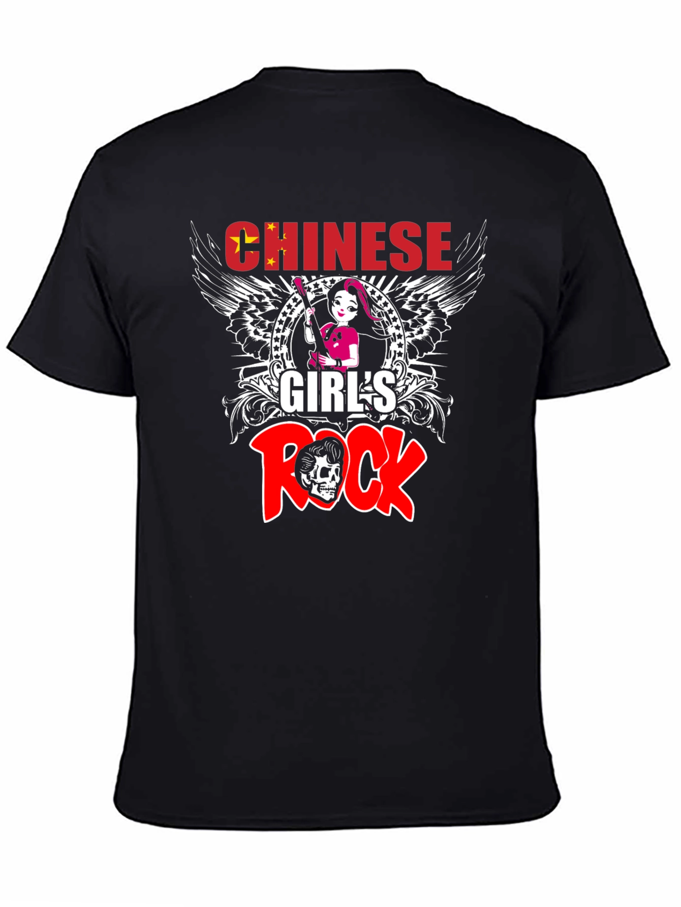 Chinese Girls Rock Graphic T-Shirt