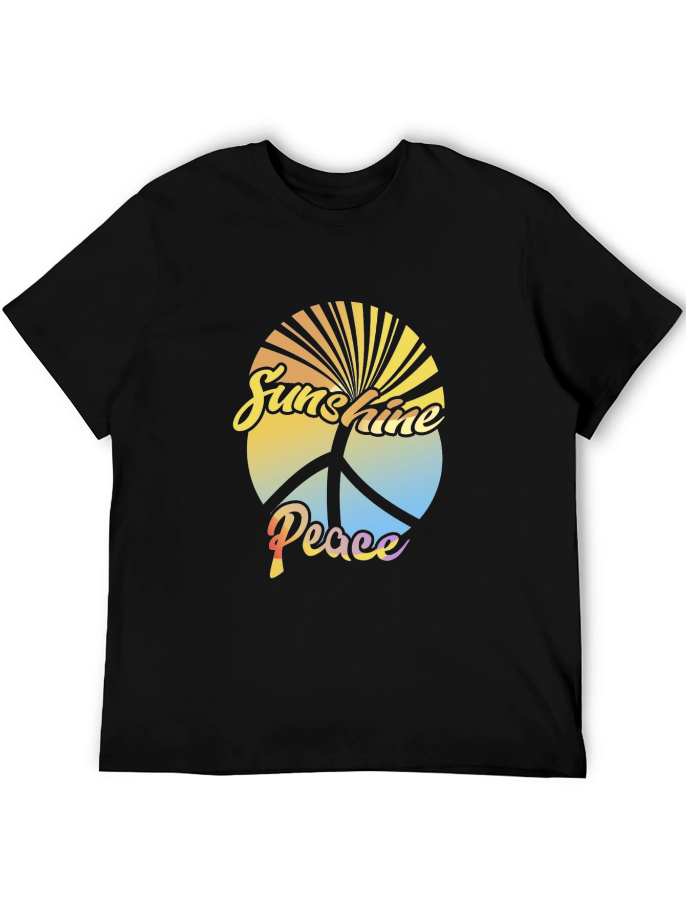 Sunshine Peace Graphic Tee - Retro Style