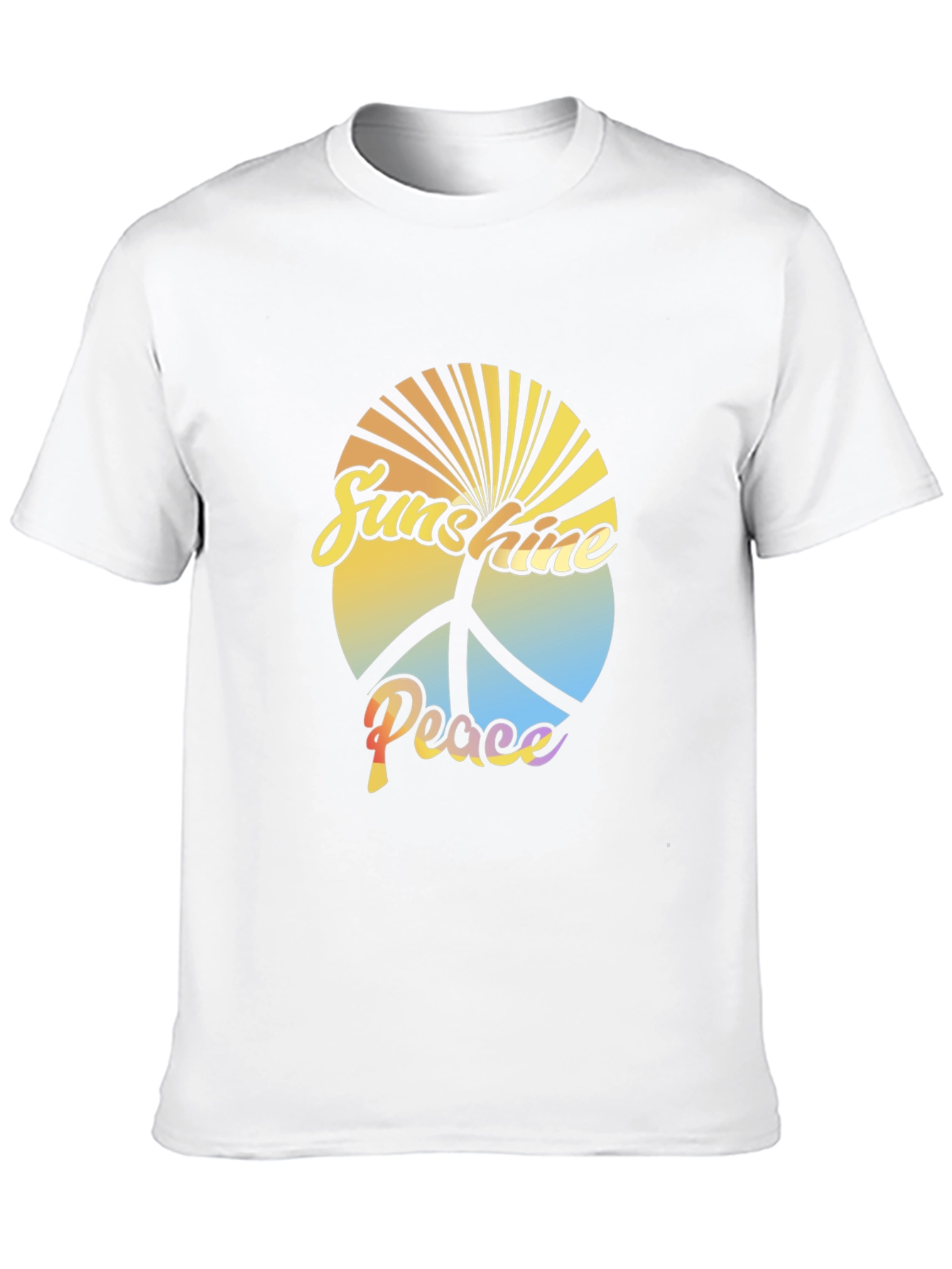 Sunshine Peace Graphic Tee - Retro Style