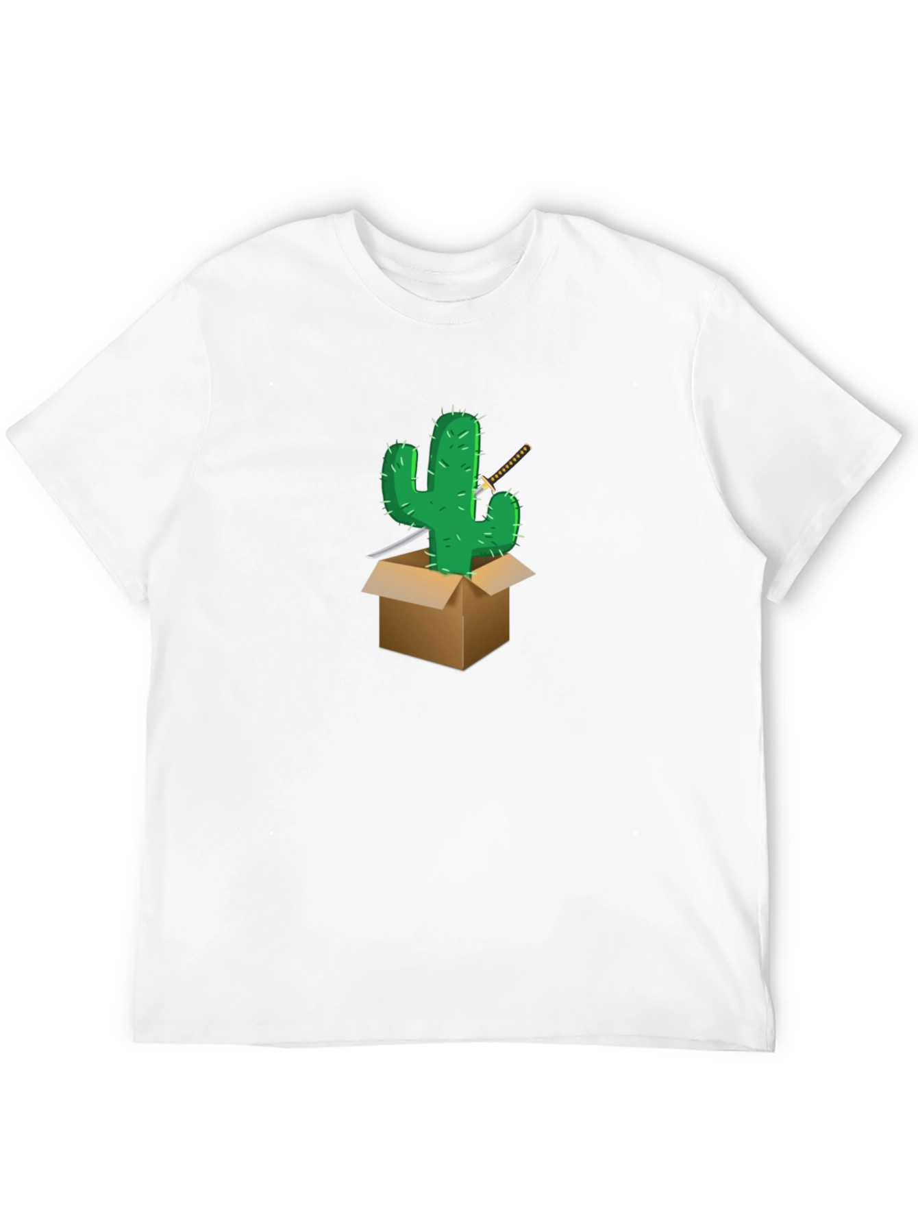 Cactus Samurai Graphic Tee - Black Cotton