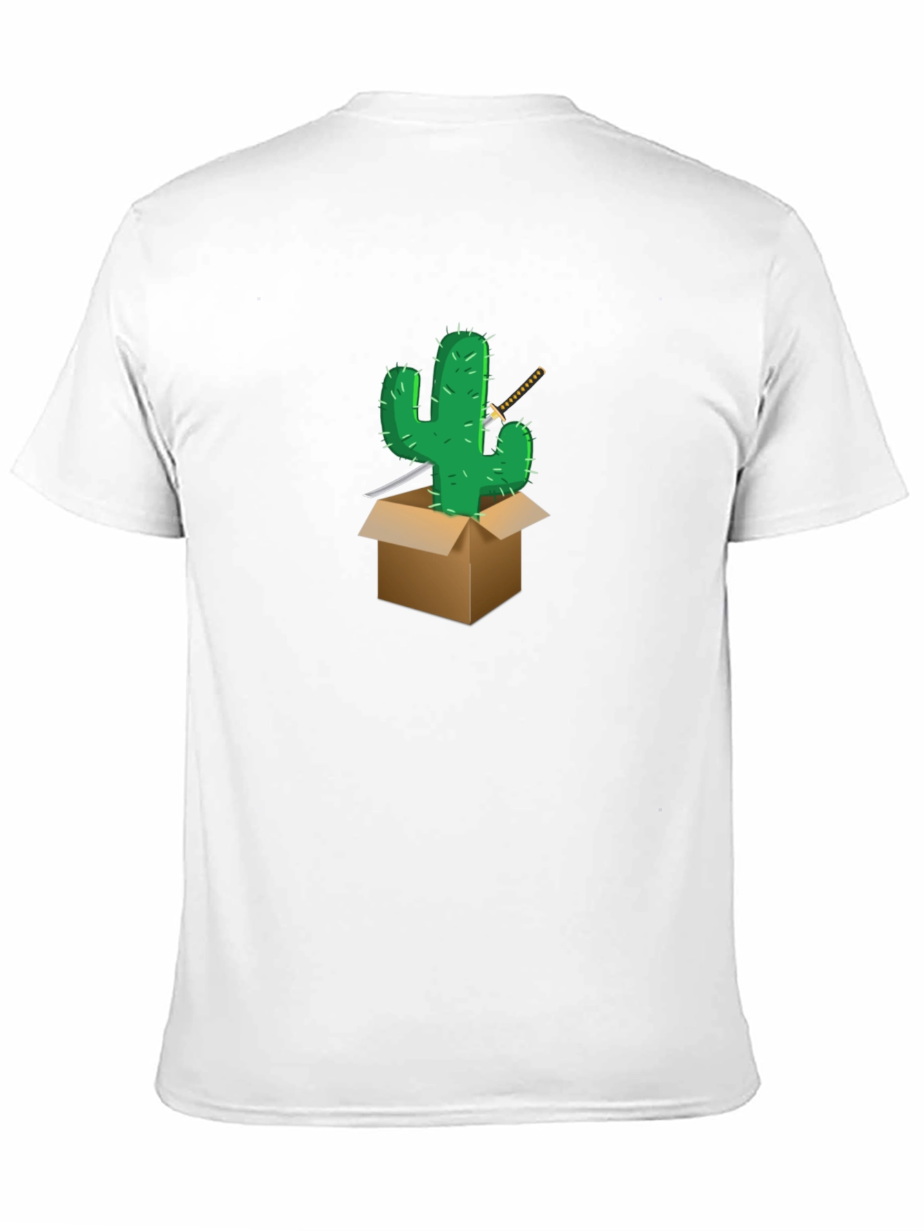 Cactus Samurai Graphic Tee - Black Cotton