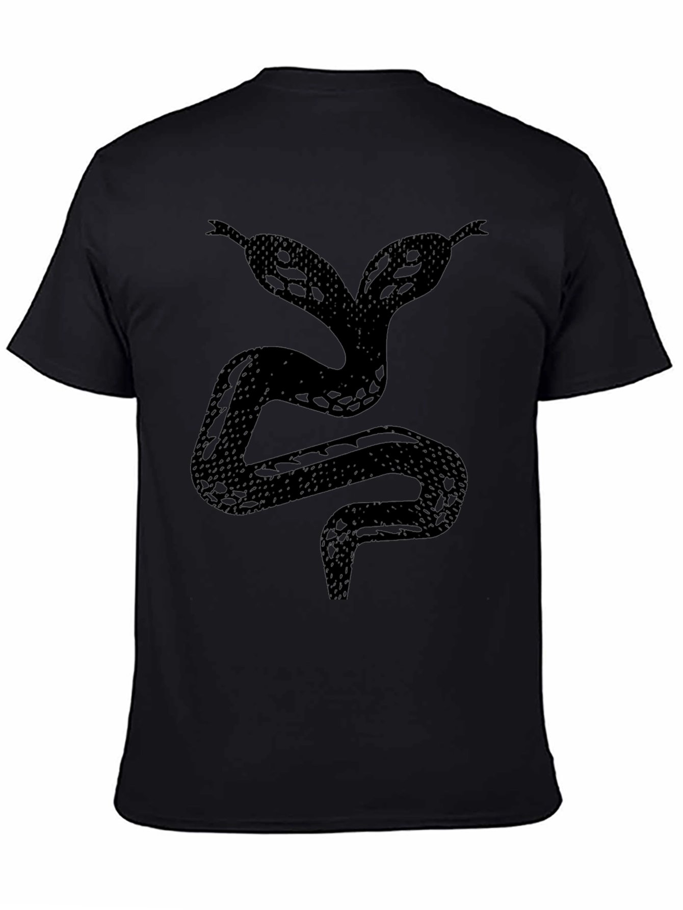Two-Headed Snake Graphic Tee - Black