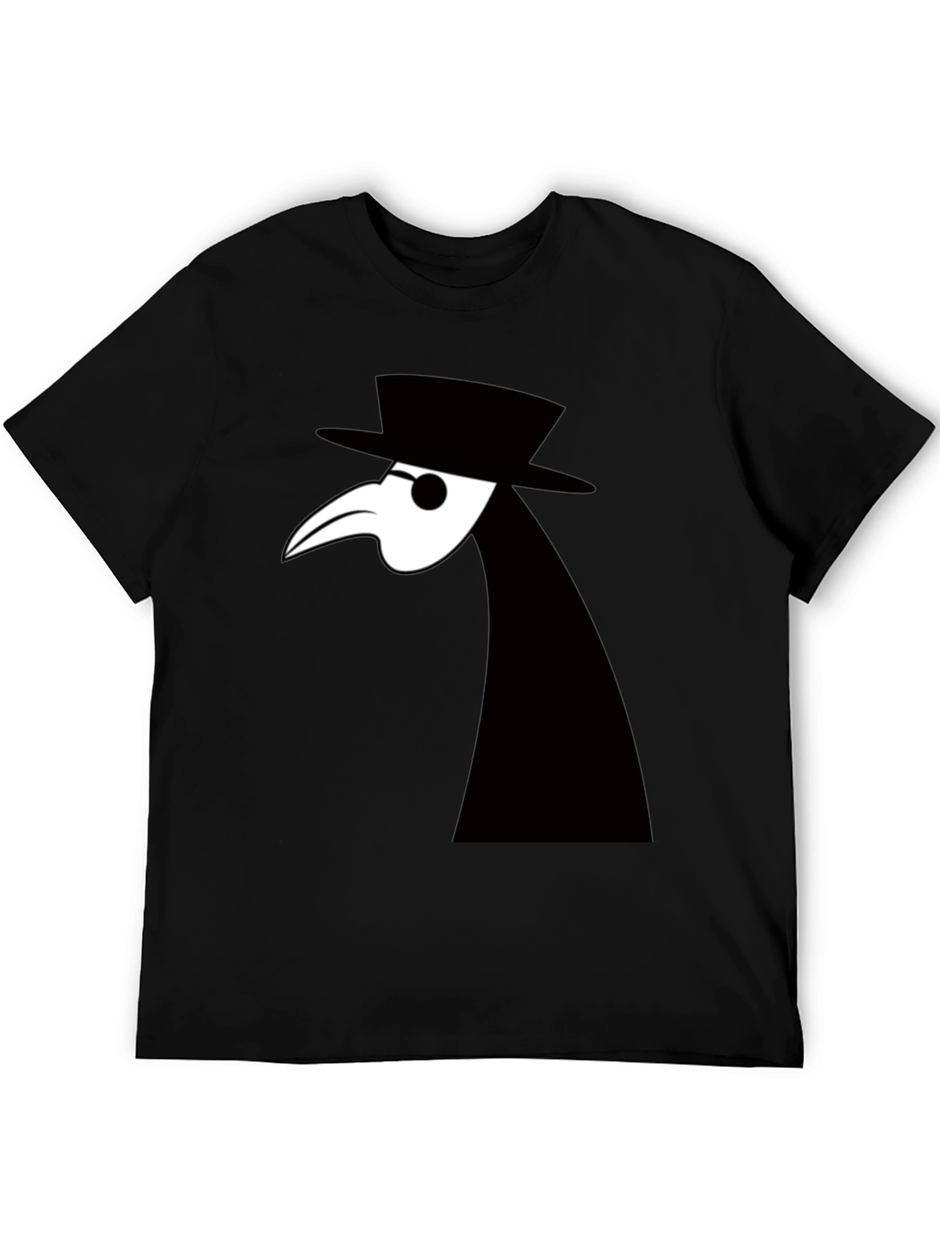 Plague Doctor Graphic Tee - Unique Black T-Shirt