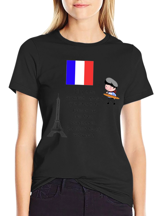 French Language T-Shirt Paris France Novelty