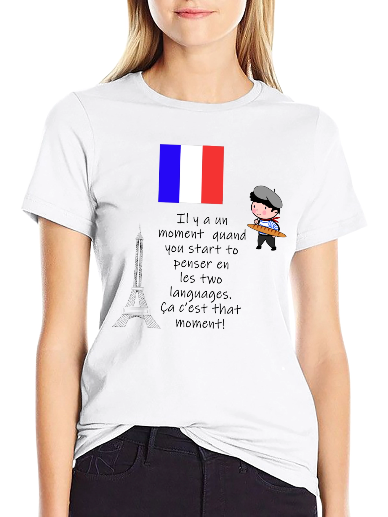 French Language T-Shirt Paris France Novelty
