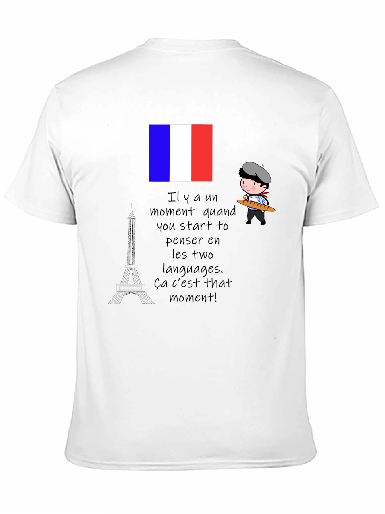 French Language T-Shirt Paris France Novelty