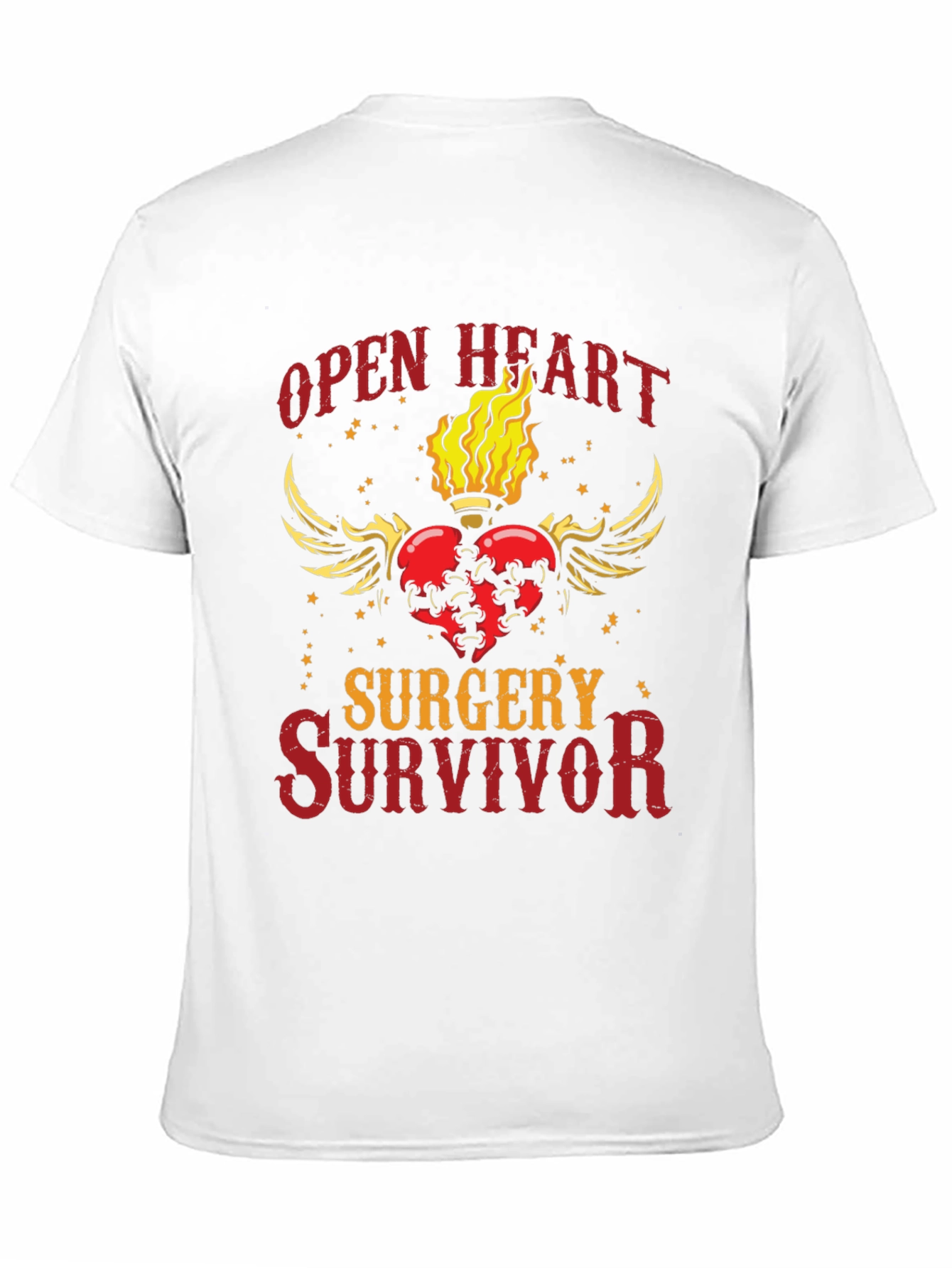 Open Heart Surgery Survivor Graphic T-Shirt
