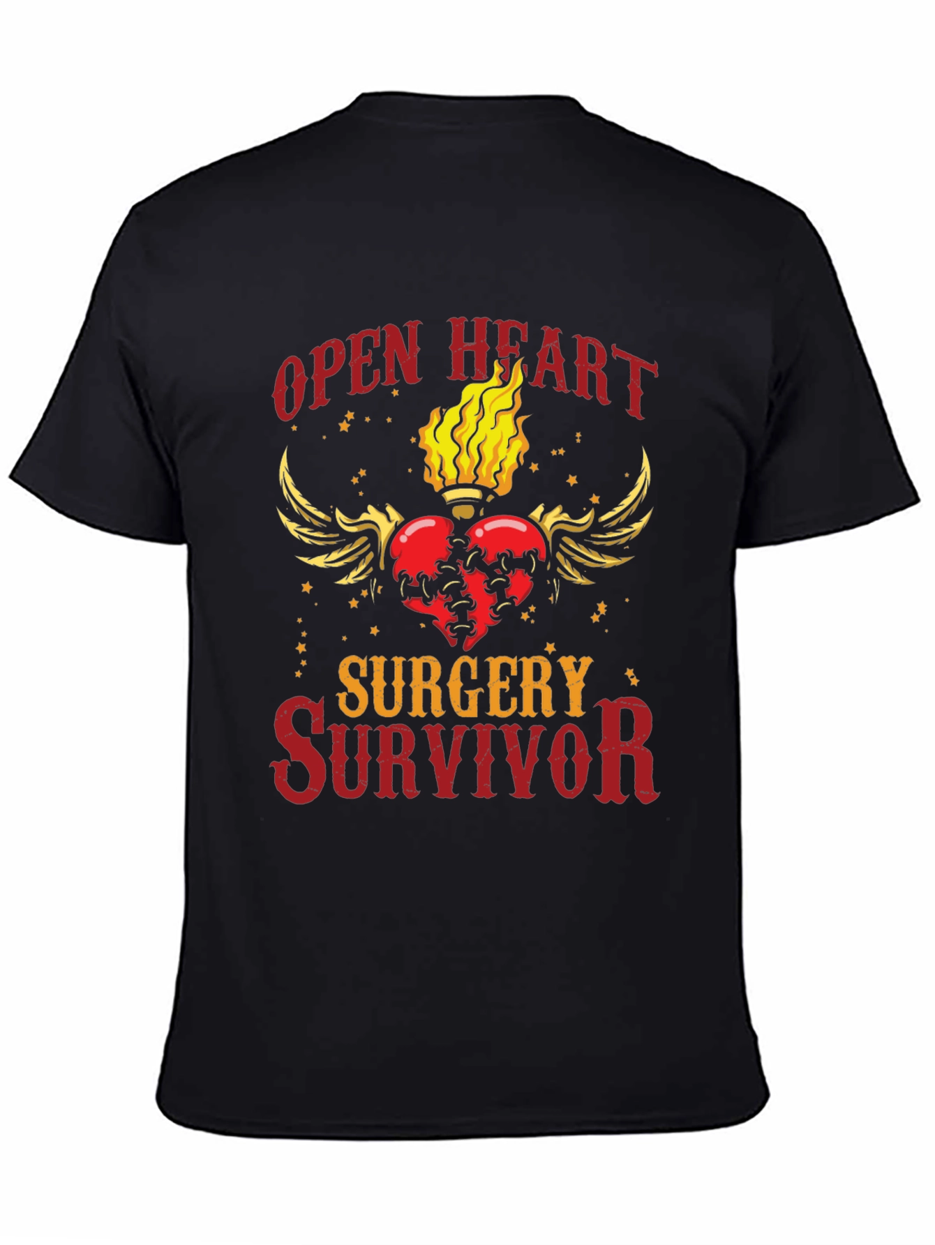 Open Heart Surgery Survivor Graphic T-Shirt