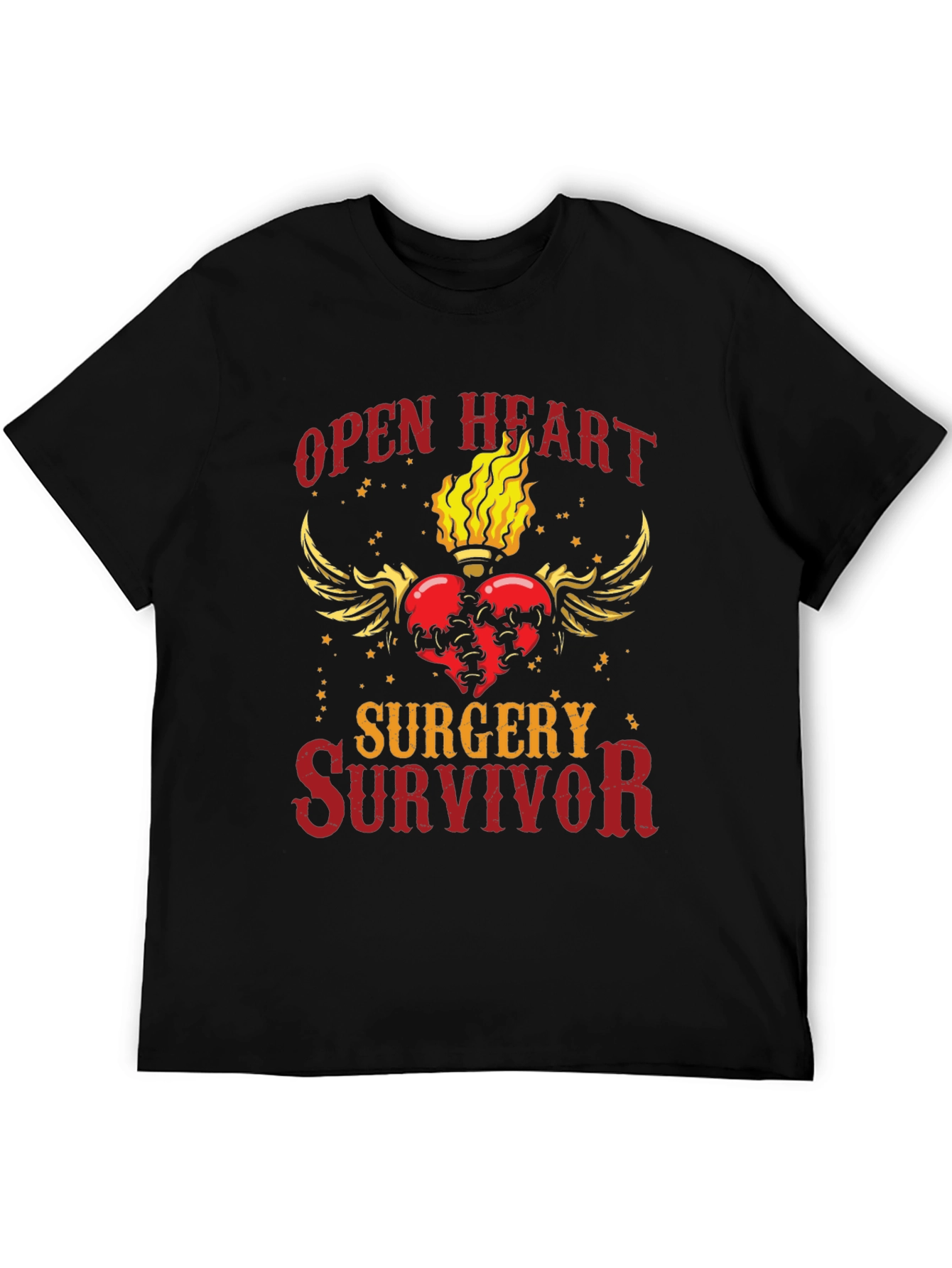 Open Heart Surgery Survivor Graphic T-Shirt