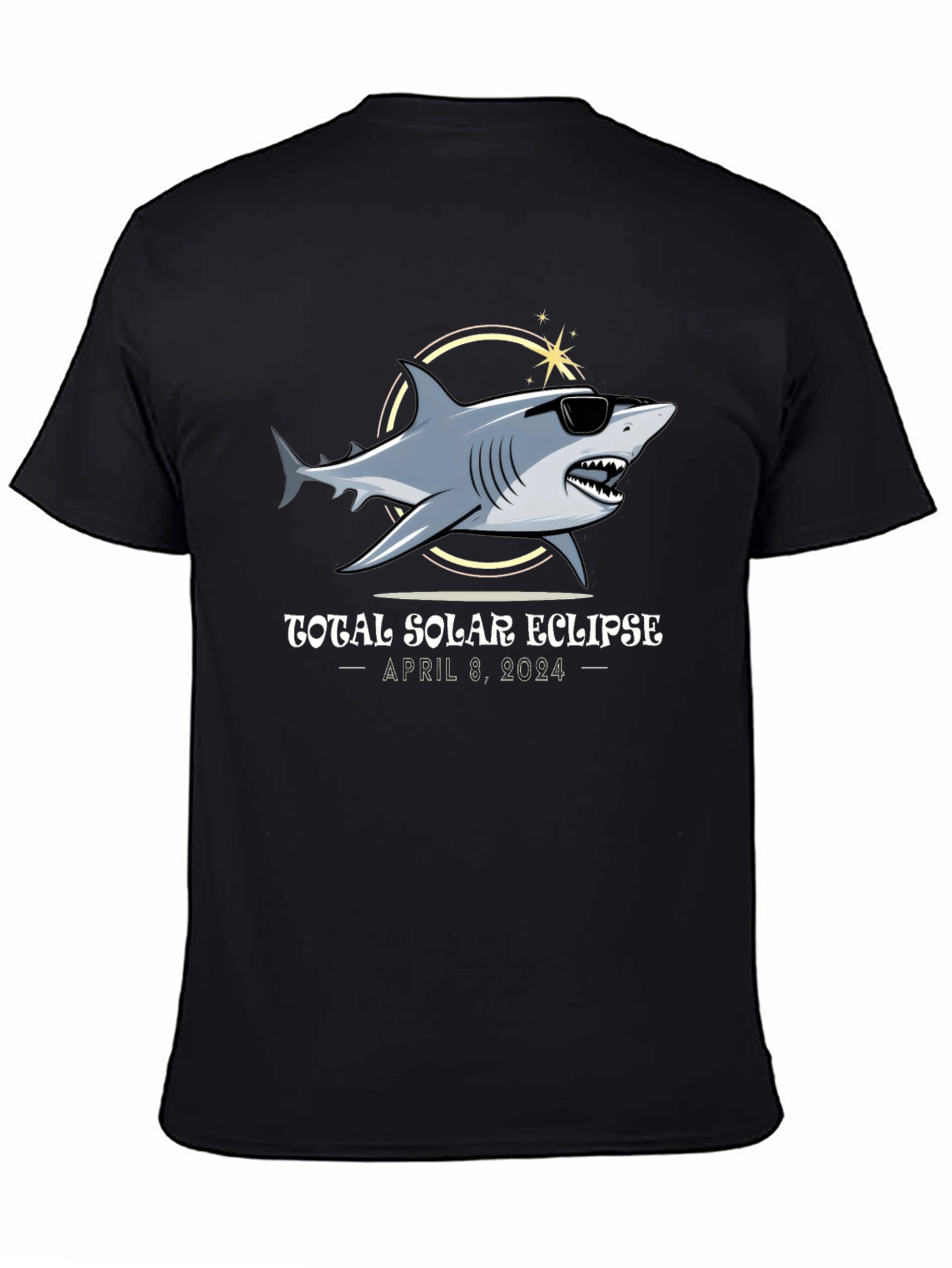Total Solar Eclipse 2024 Shark T-Shirt