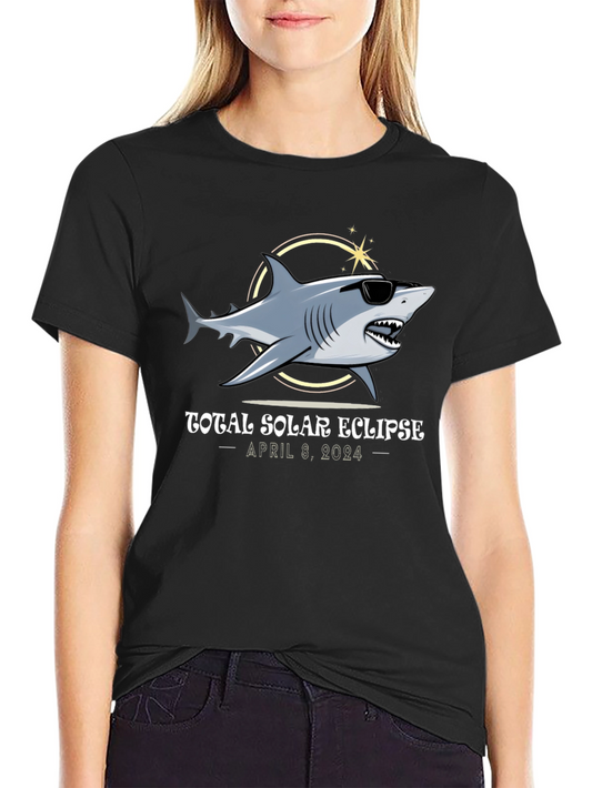 Total Solar Eclipse 2024 Shark T-Shirt