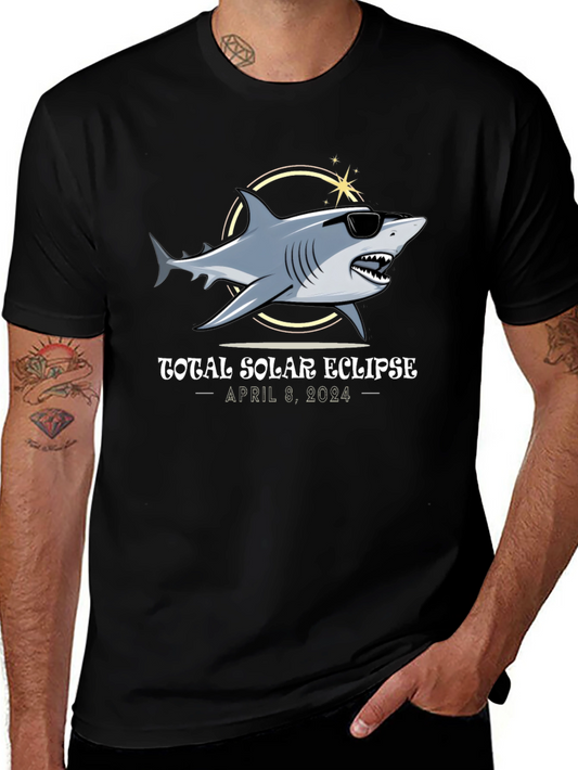 Total Solar Eclipse 2024 Shark T-Shirt