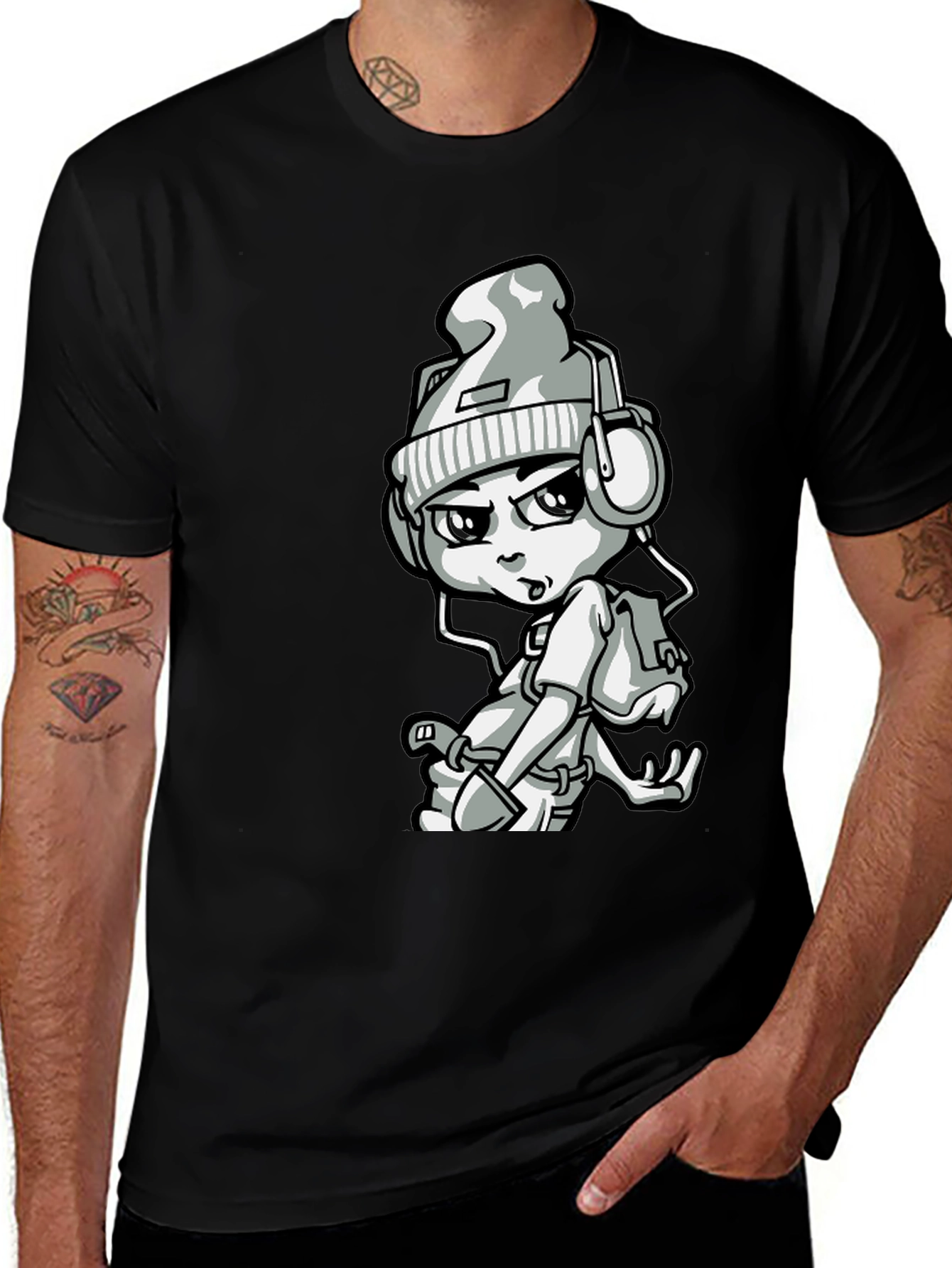 Urban Cartoon Graphic Print Tee