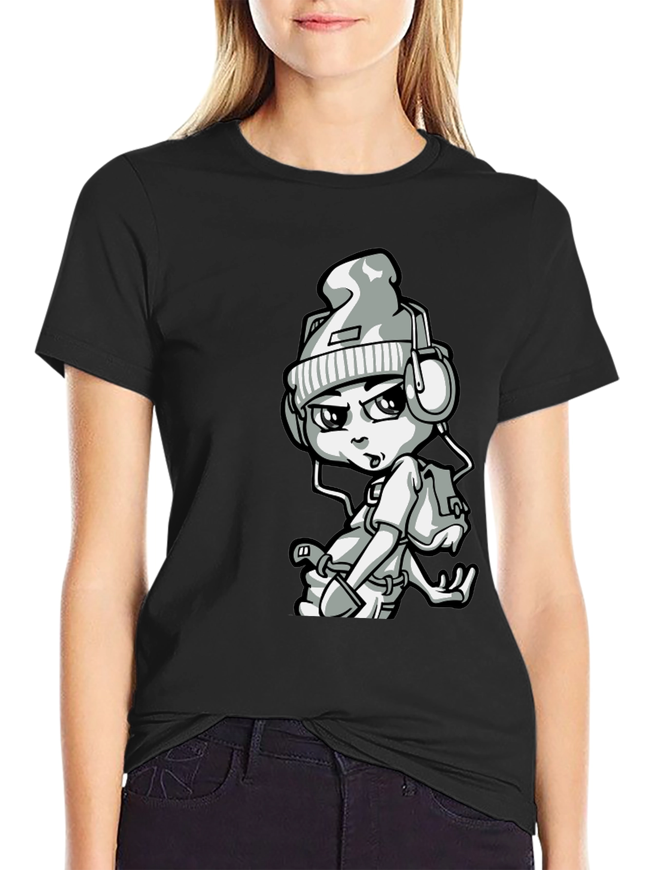 Urban Cartoon Graphic Print Tee
