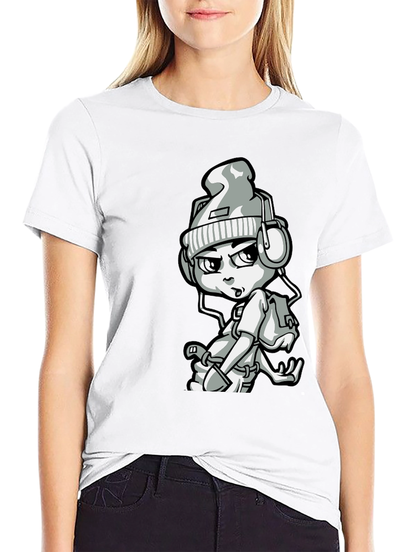 Urban Cartoon Graphic Print Tee