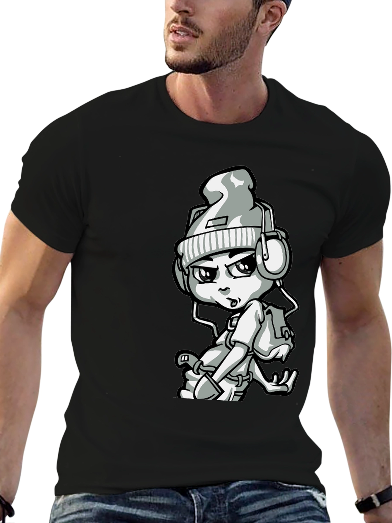 Urban Cartoon Graphic Print Tee