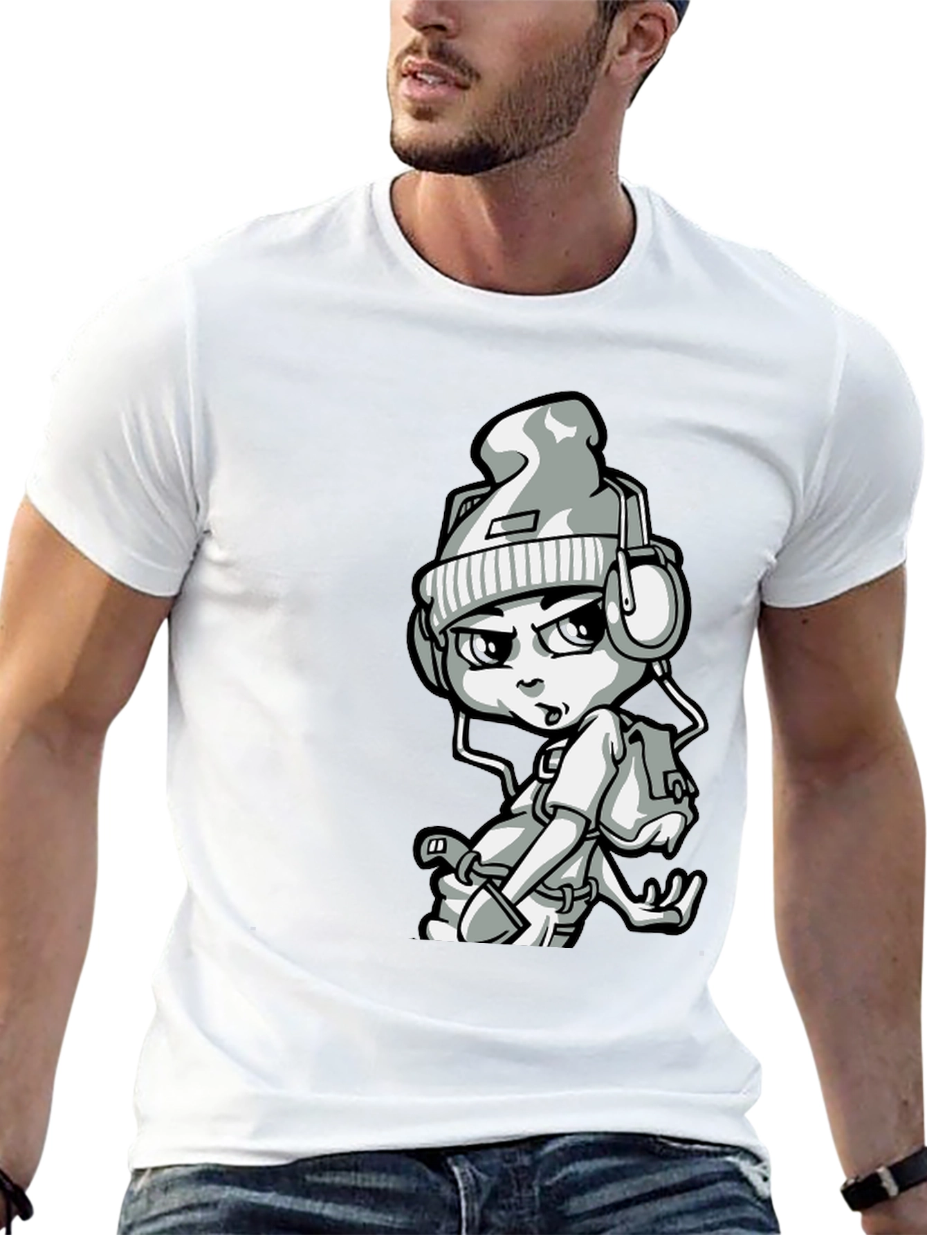 Urban Cartoon Graphic Print Tee