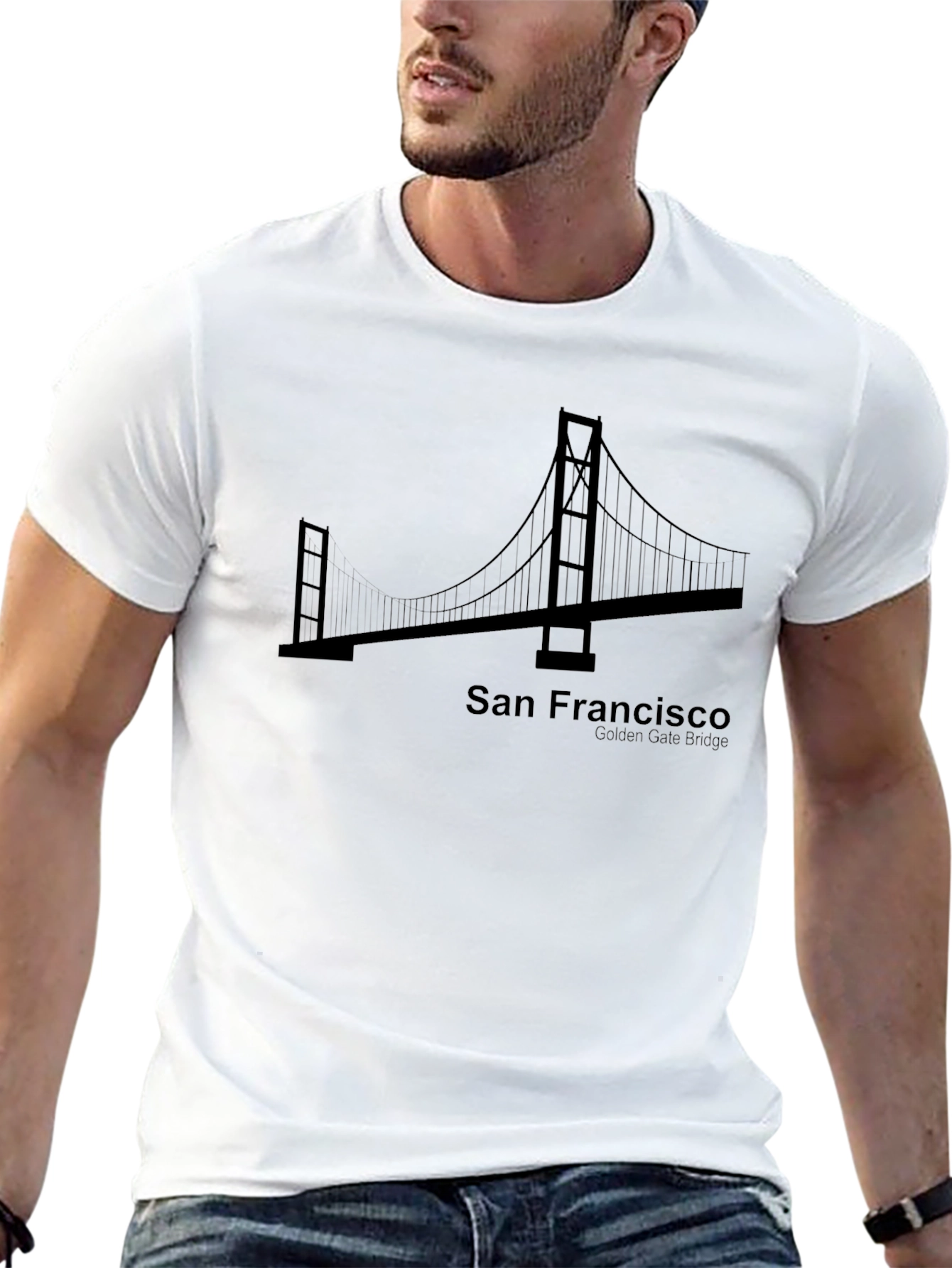 San Francisco Golden Gate Bridge Black T-Shirt