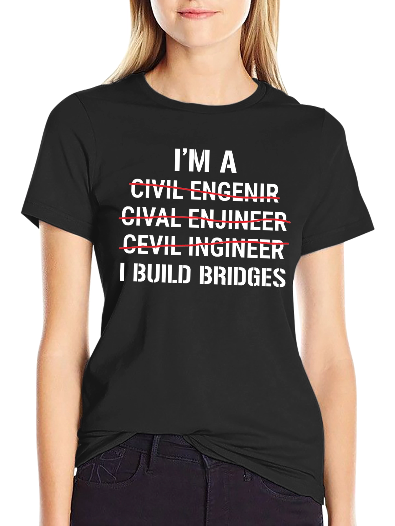 I Build Bridges Civil Engineer Graphic T-Shirt