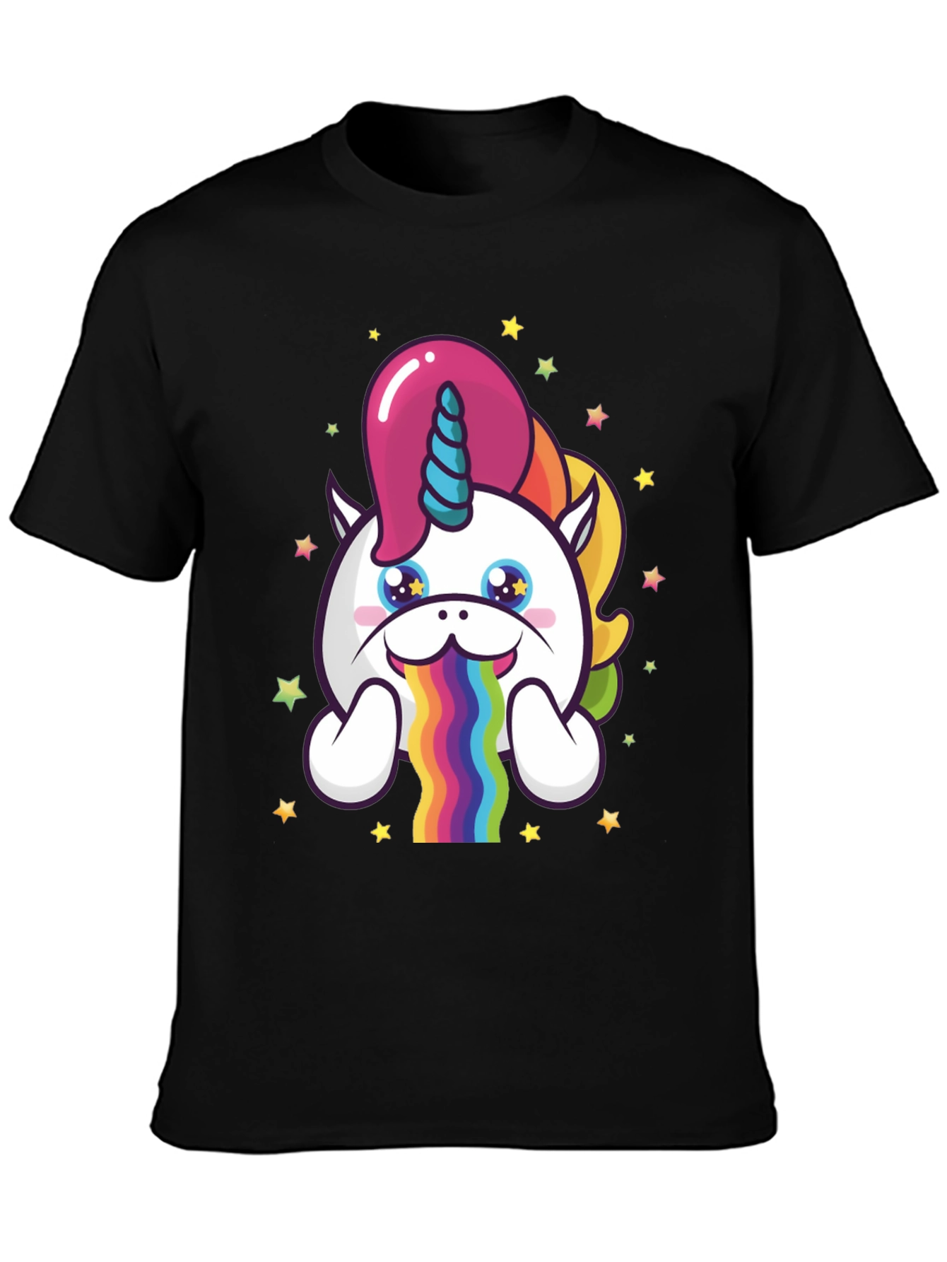 Unicorn Rainbow Puke Graphic Tee