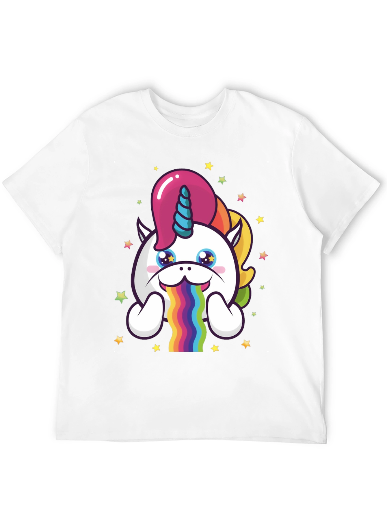 Unicorn Rainbow Puke Graphic Tee