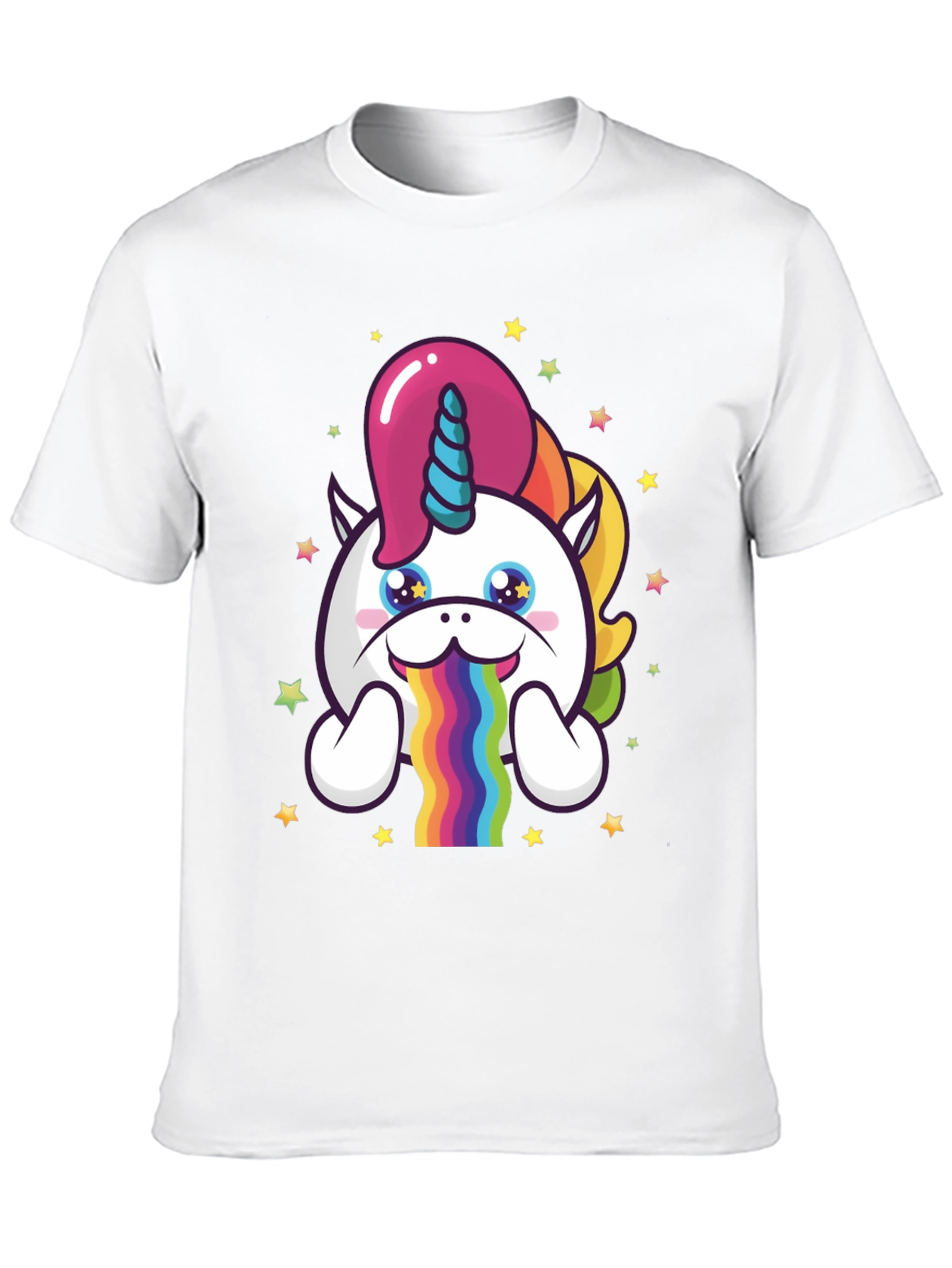 Unicorn Rainbow Puke Graphic Tee