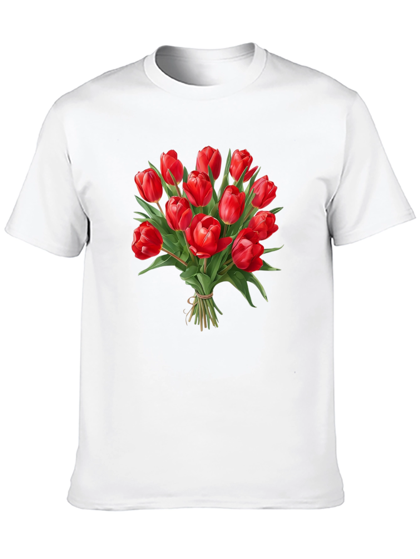 Tulip Bouquet Black T-Shirt - Floral Graphic Tee