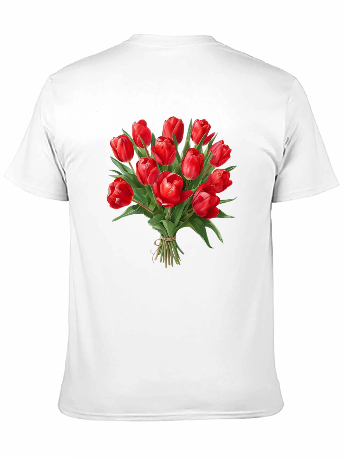 Tulip Bouquet Black T-Shirt - Floral Graphic Tee