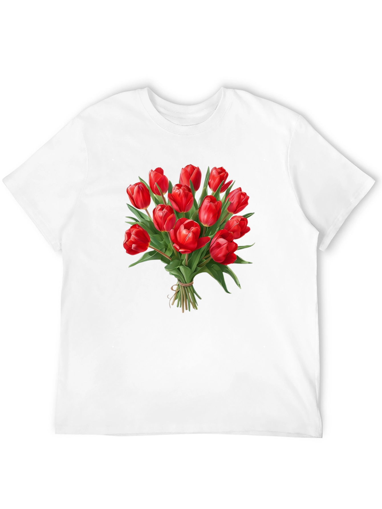 Tulip Bouquet Black T-Shirt - Floral Graphic Tee