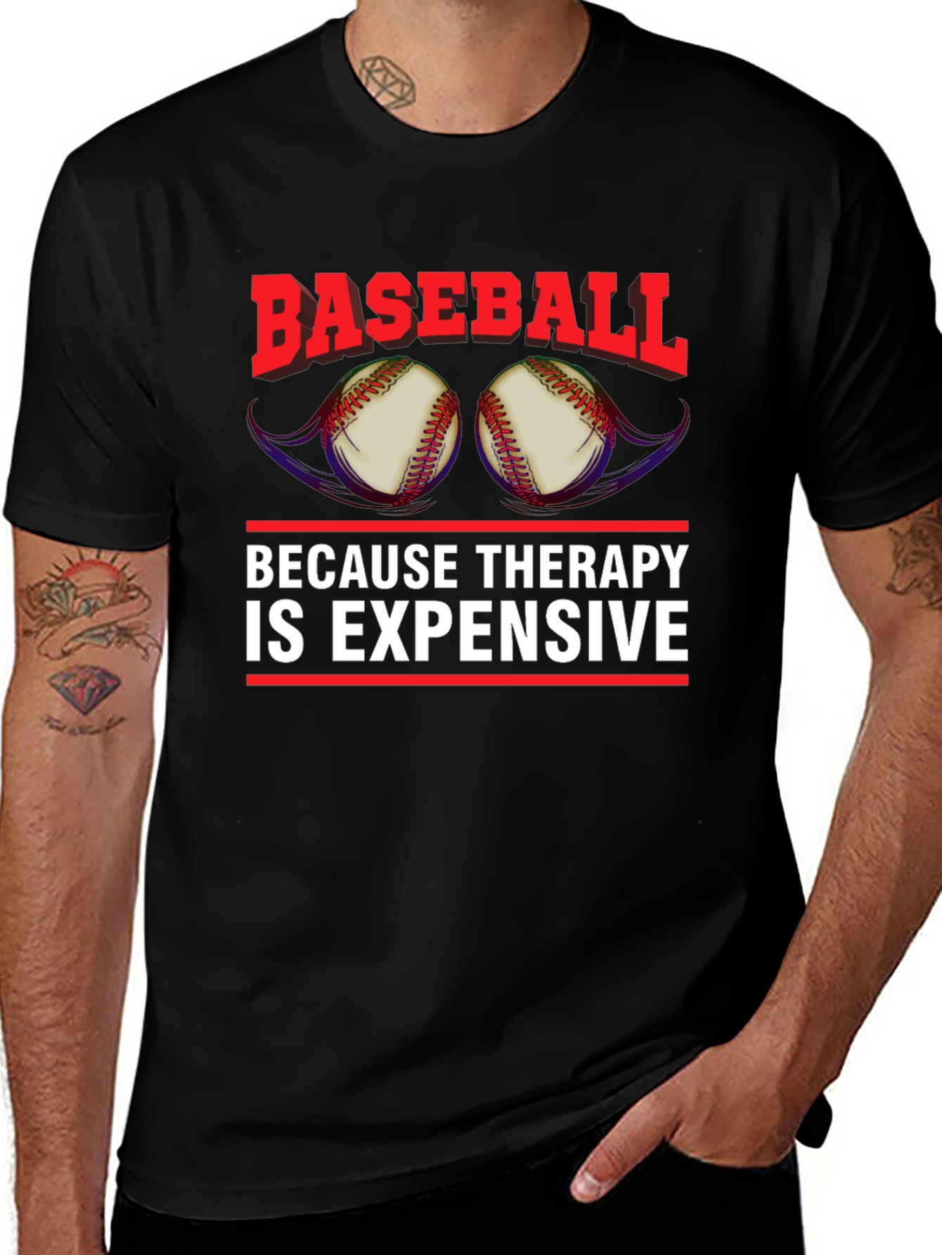 Baseball Therapy Graphic Tee