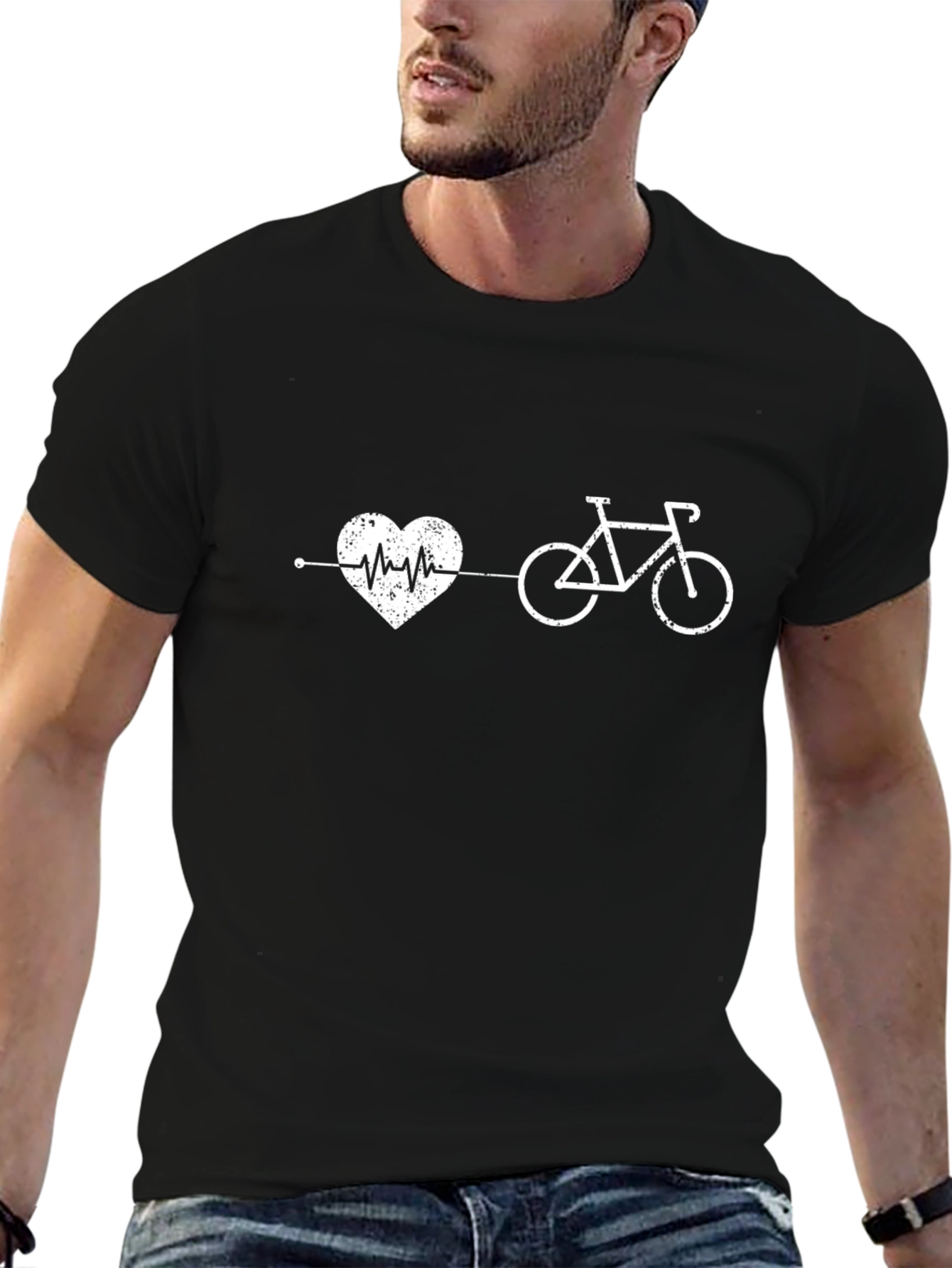 Heartbeat Bicycle Graphic Tee