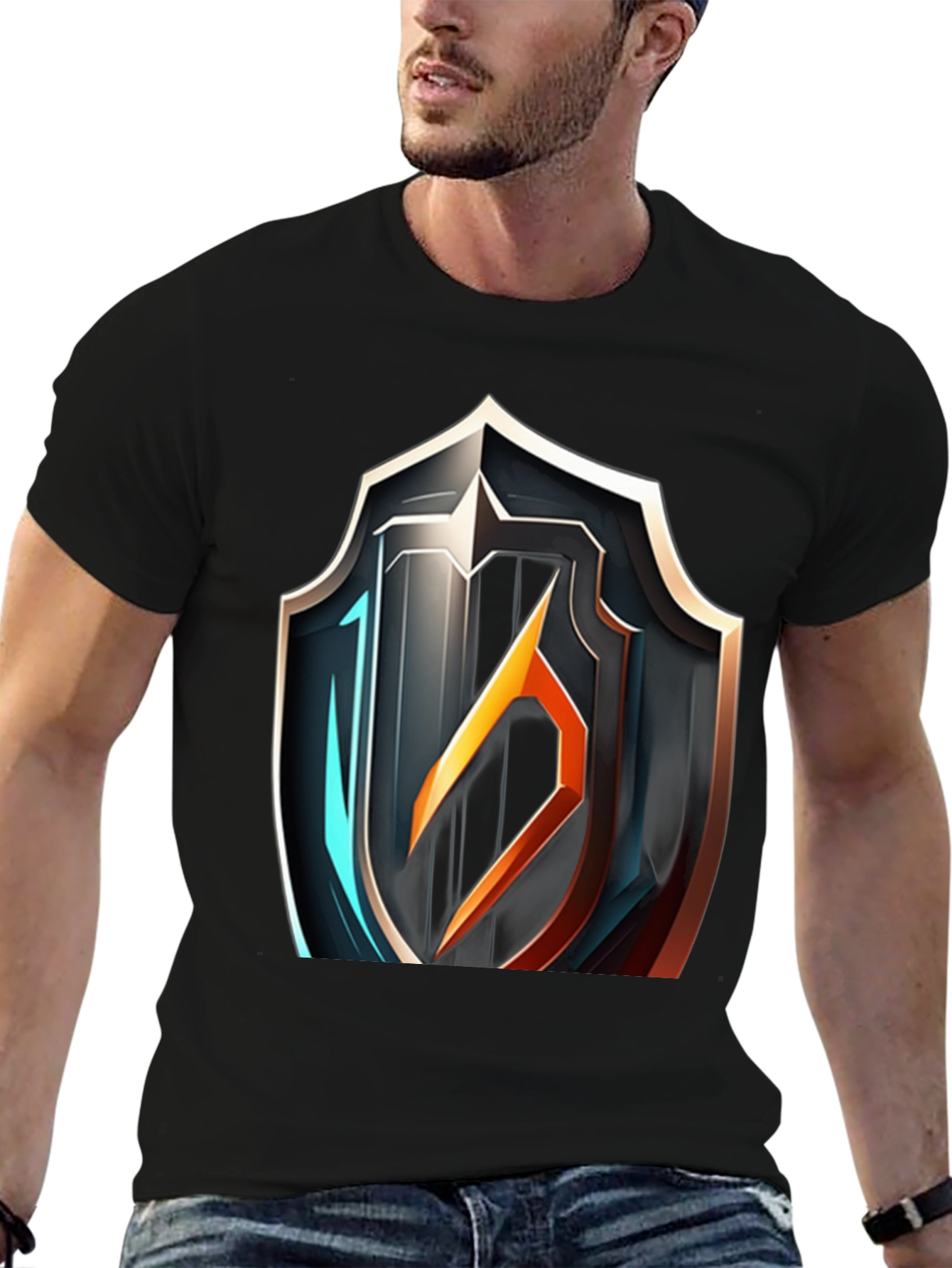 Shield Graphic Tee - Modern Armor Design