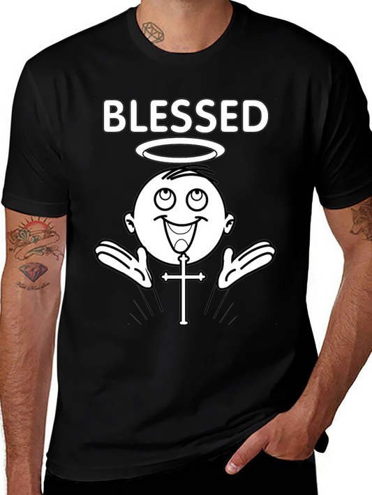 Blessed Angel Graphic T-Shirt - Black