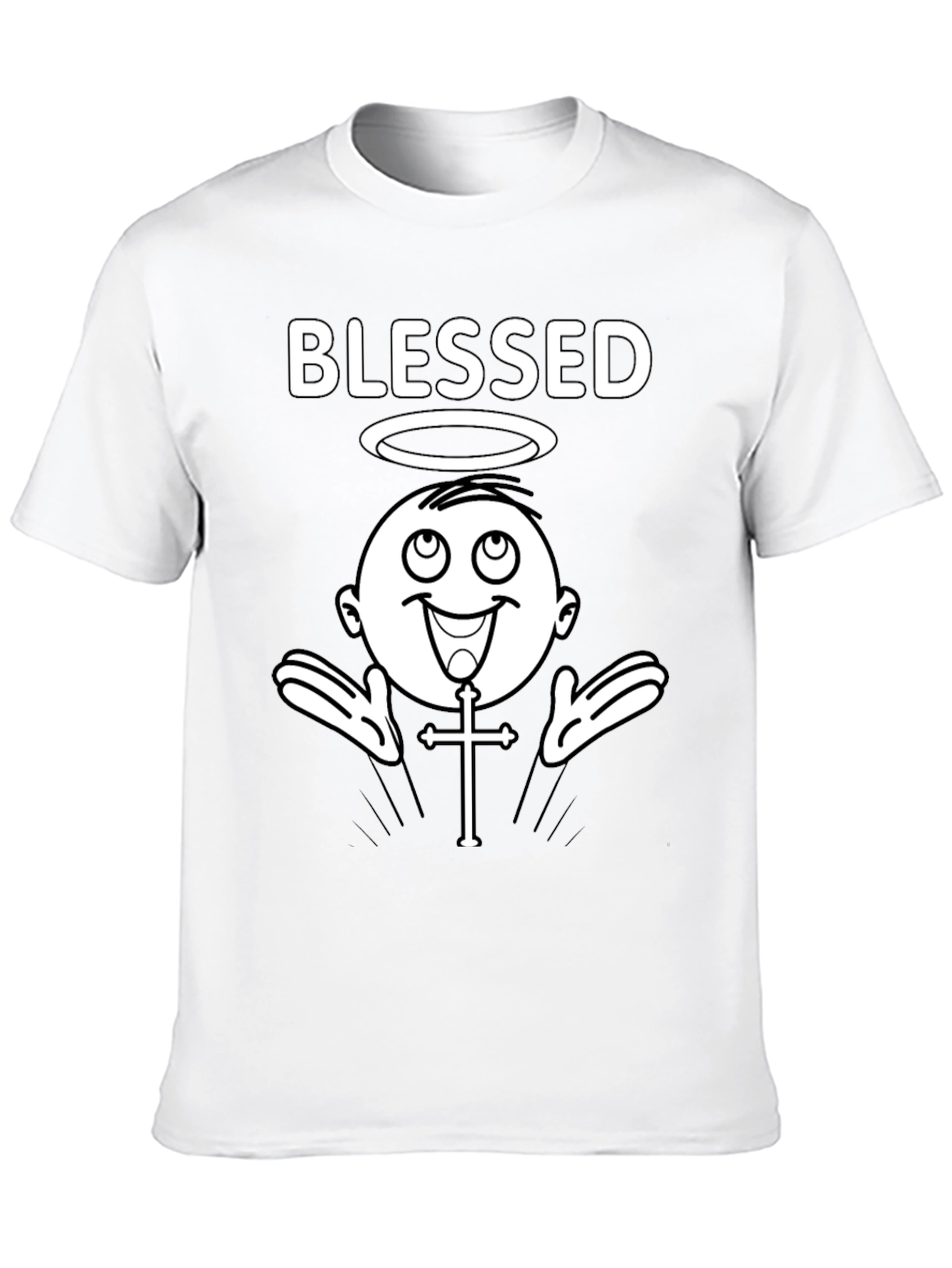 Blessed Angel Graphic T-Shirt - Black