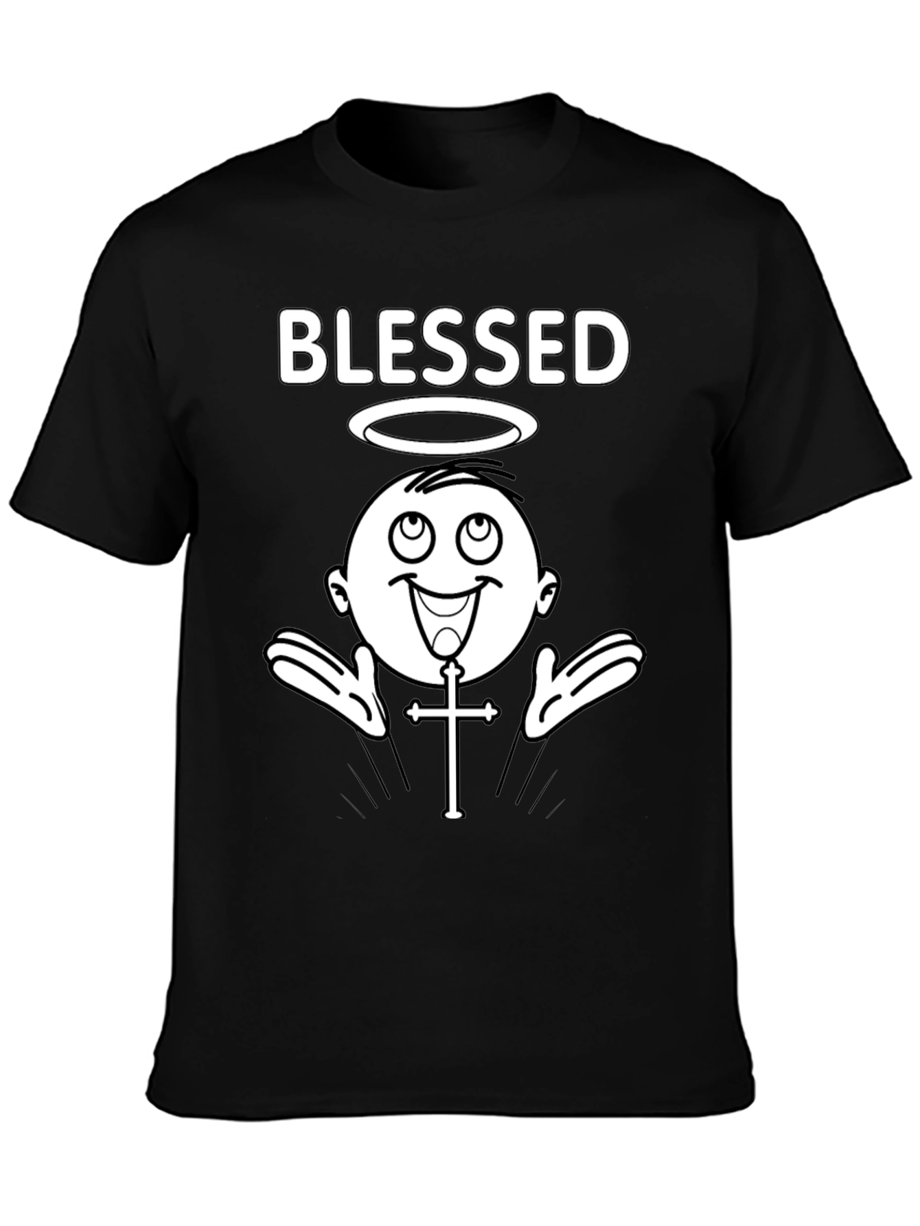 Blessed Angel Graphic T-Shirt - Black