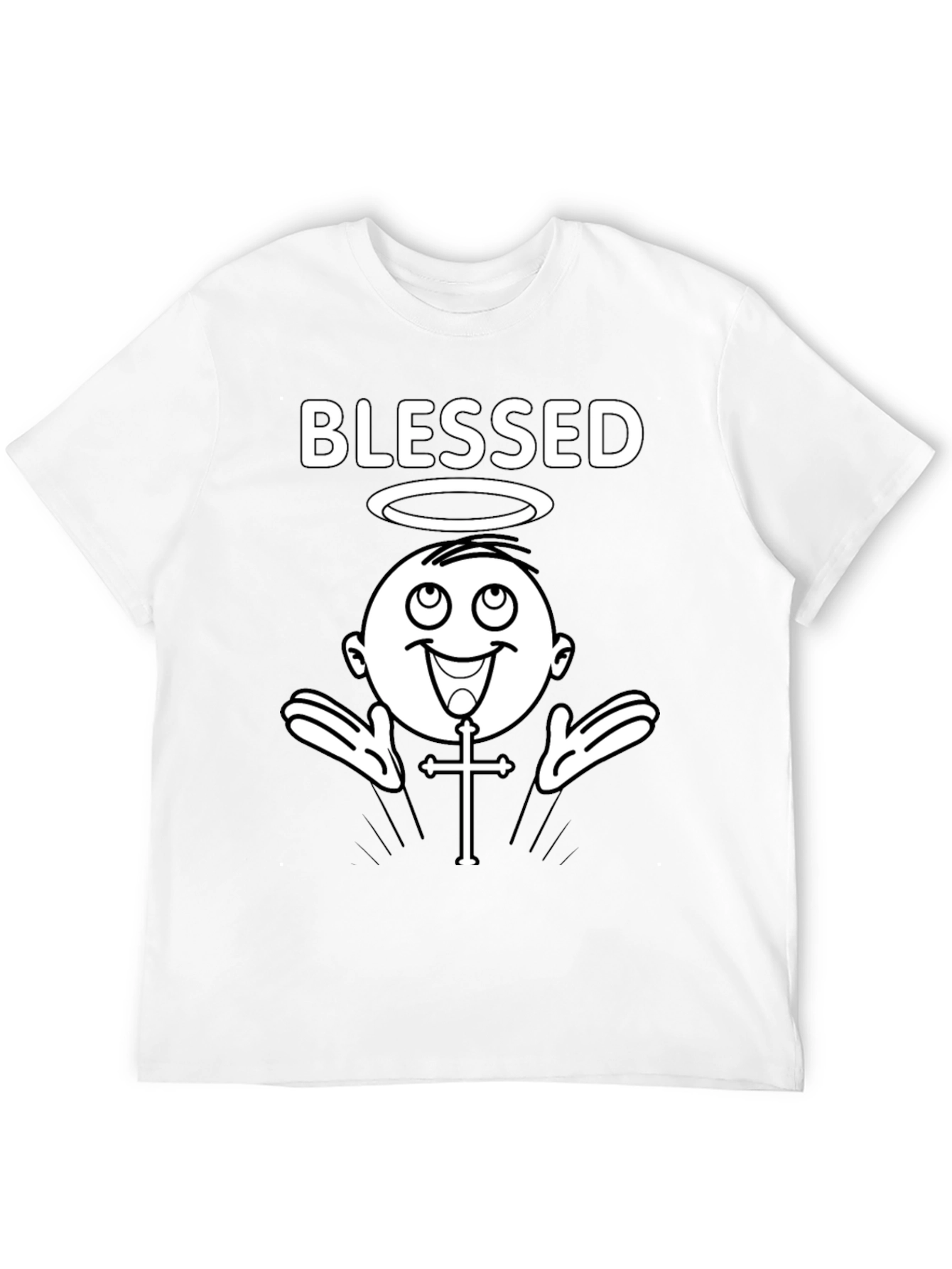 Blessed Angel Graphic T-Shirt - Black