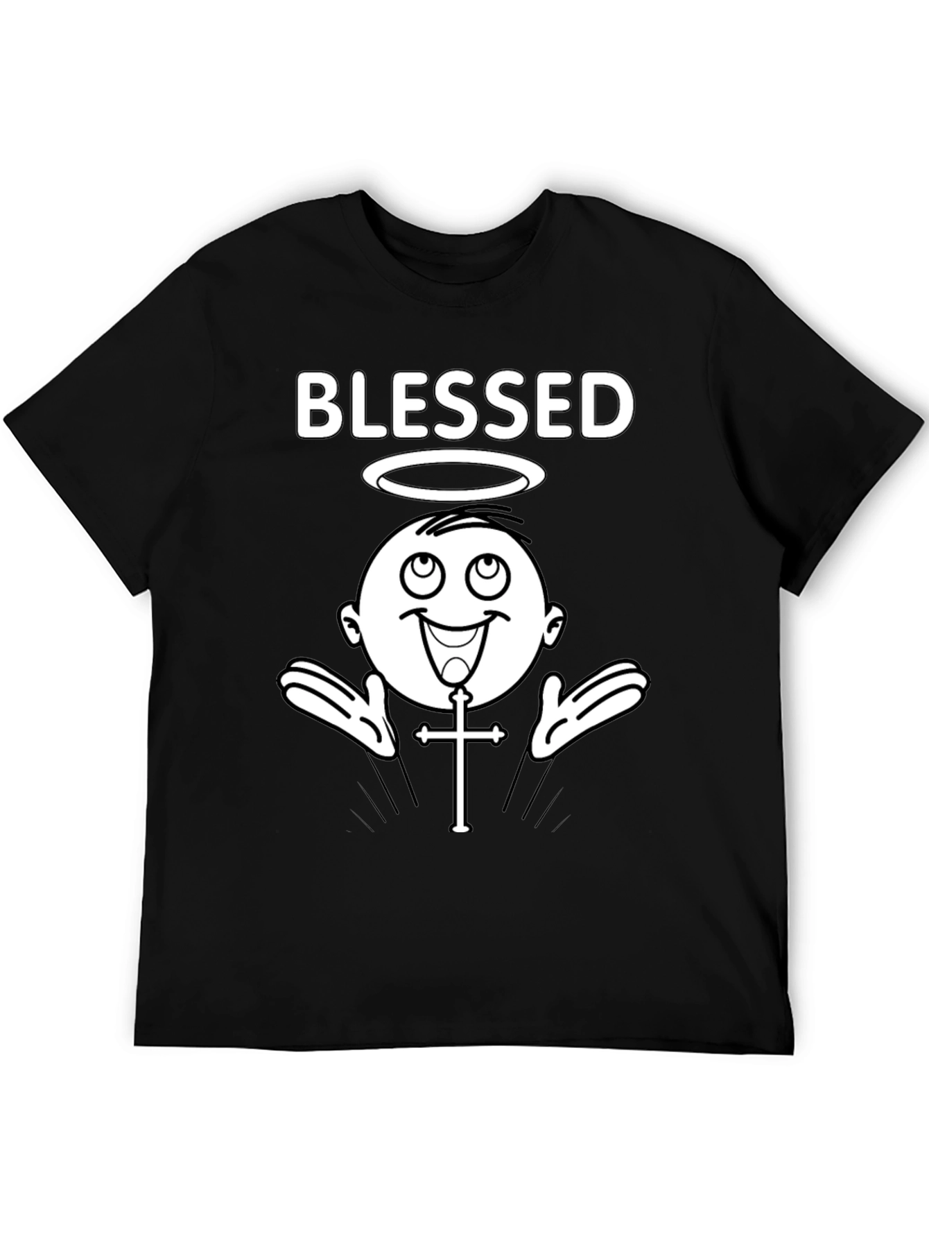 Blessed Angel Graphic T-Shirt - Black