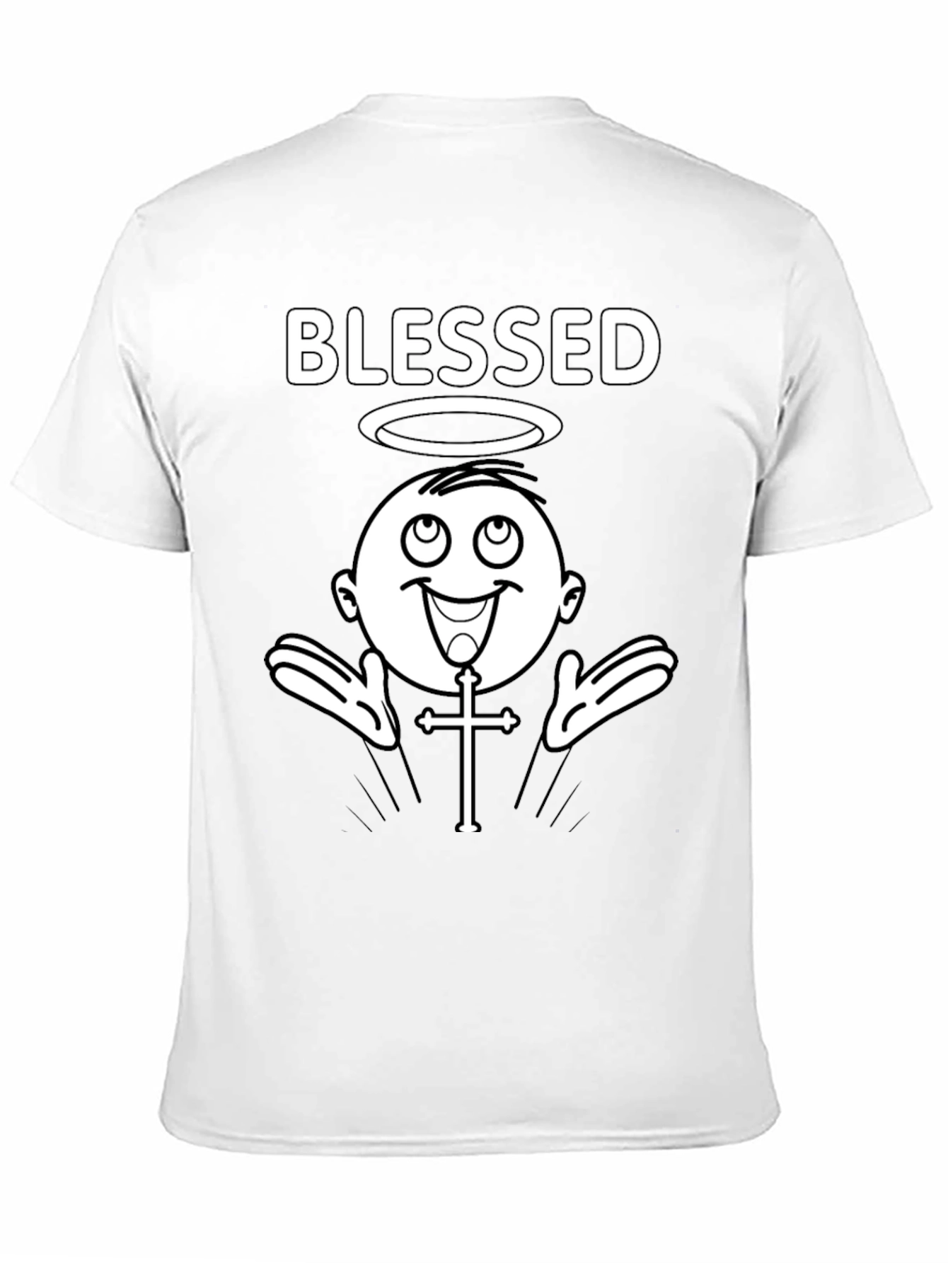 Blessed Angel Graphic T-Shirt - Black