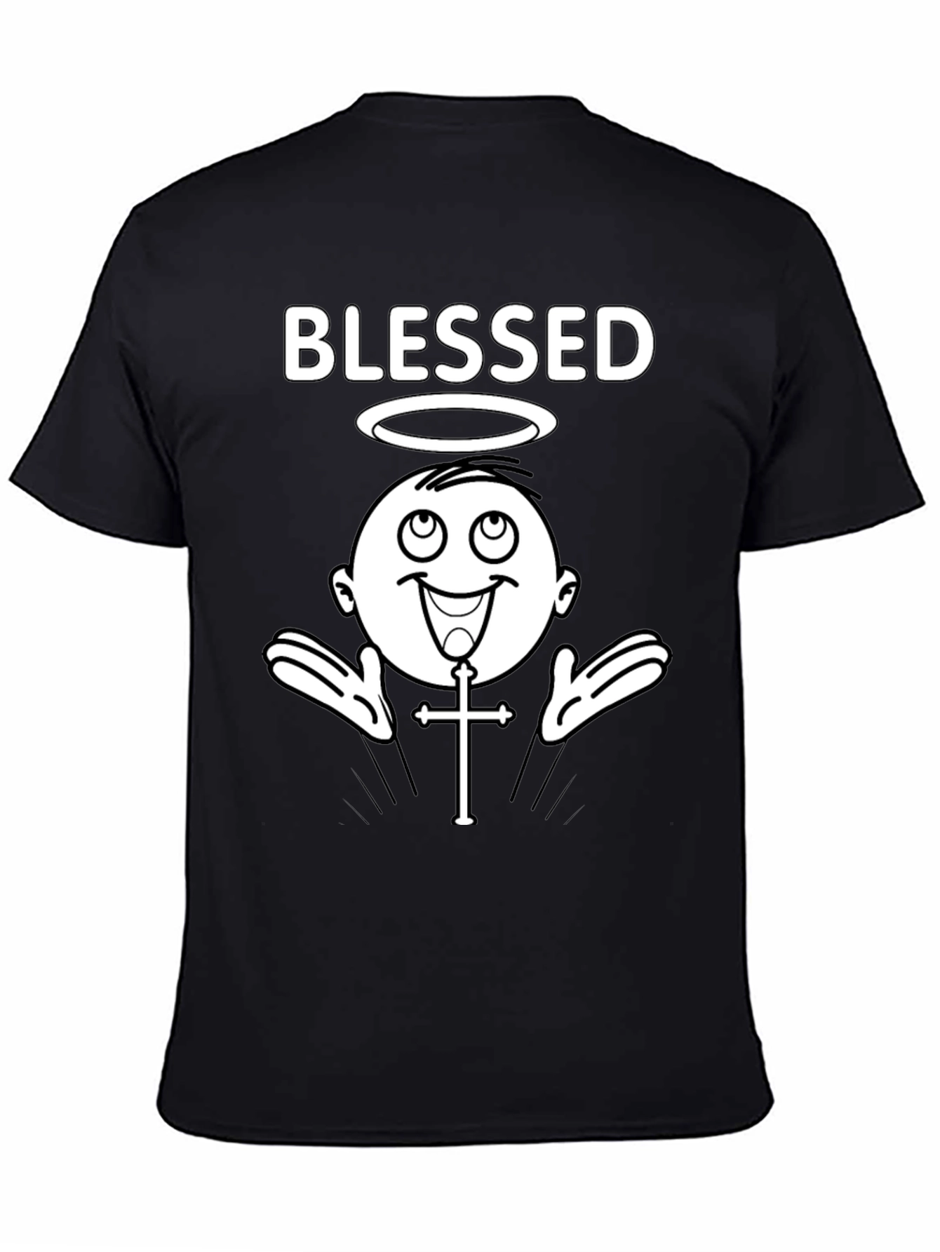 Blessed Angel Graphic T-Shirt - Black