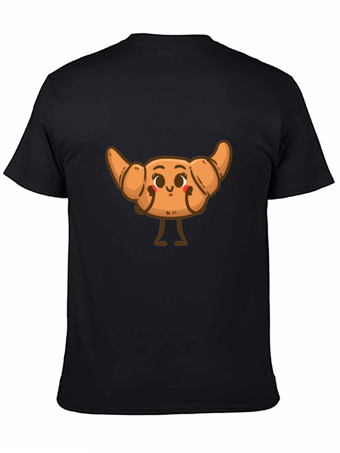 Cute Croissant Cartoon Graphic T-Shirt