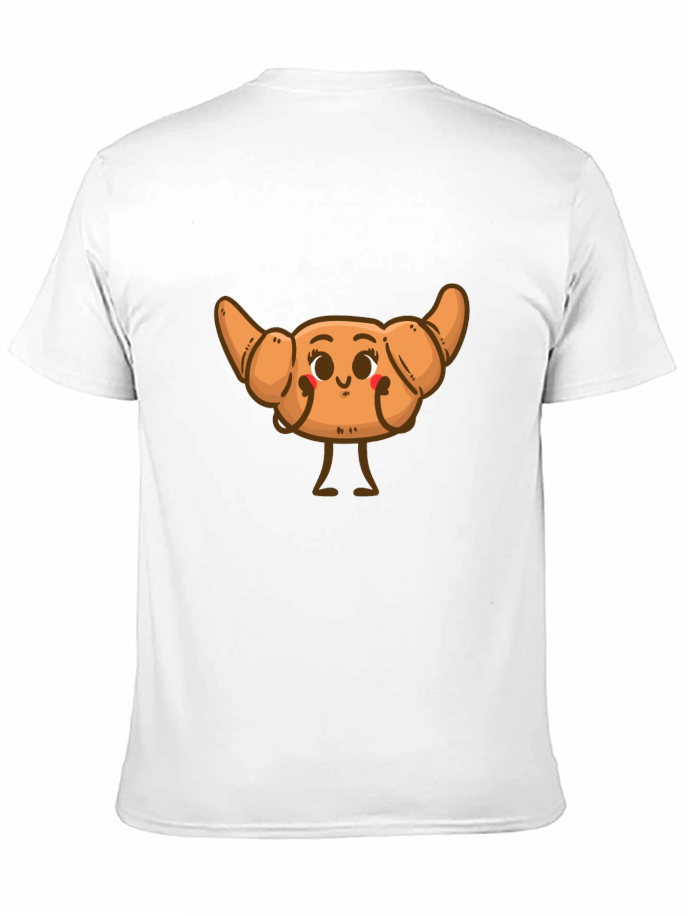 Cute Croissant Cartoon Graphic T-Shirt
