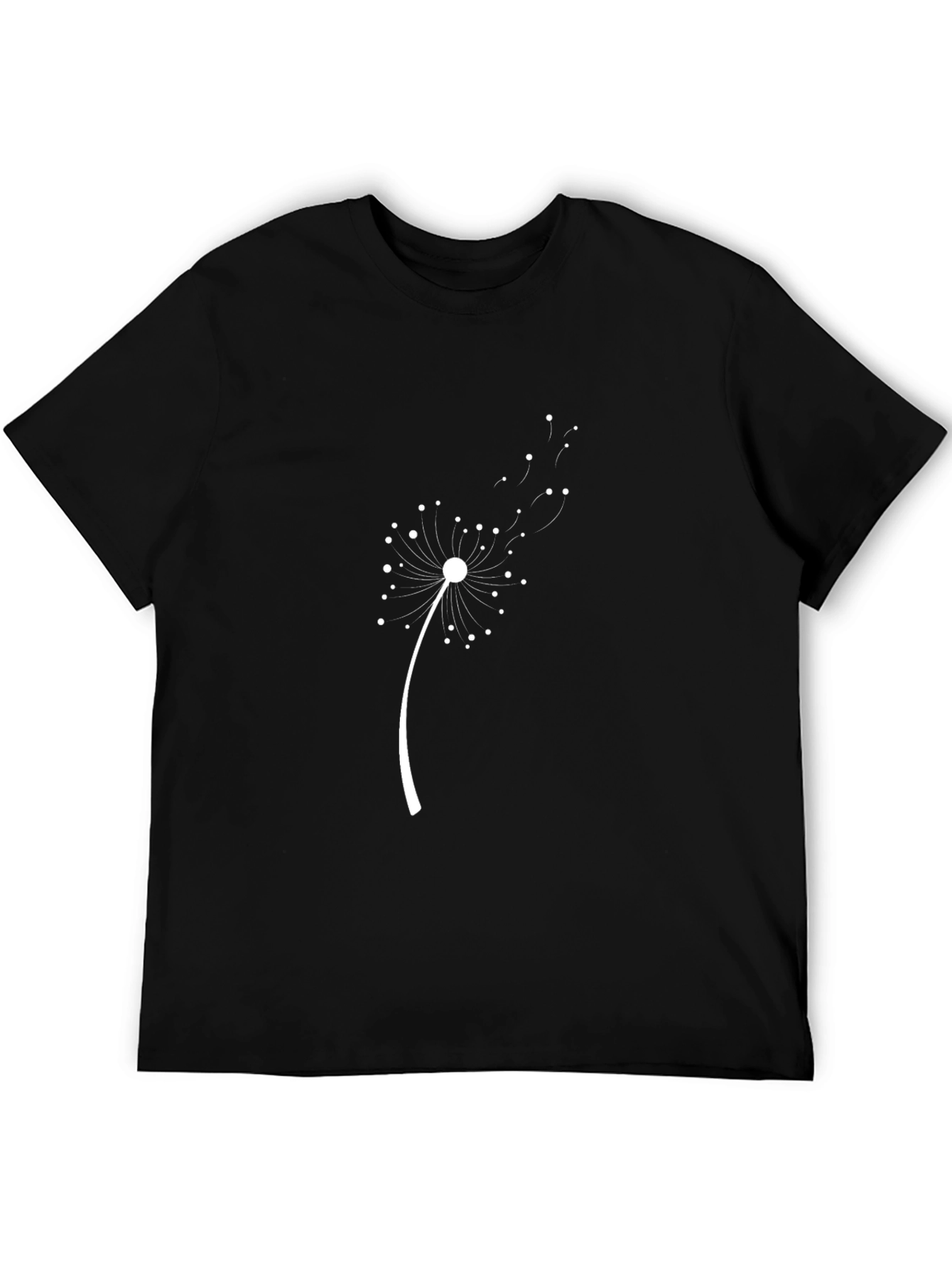 Black Dandelion Graphic Tee - Casual Comfort