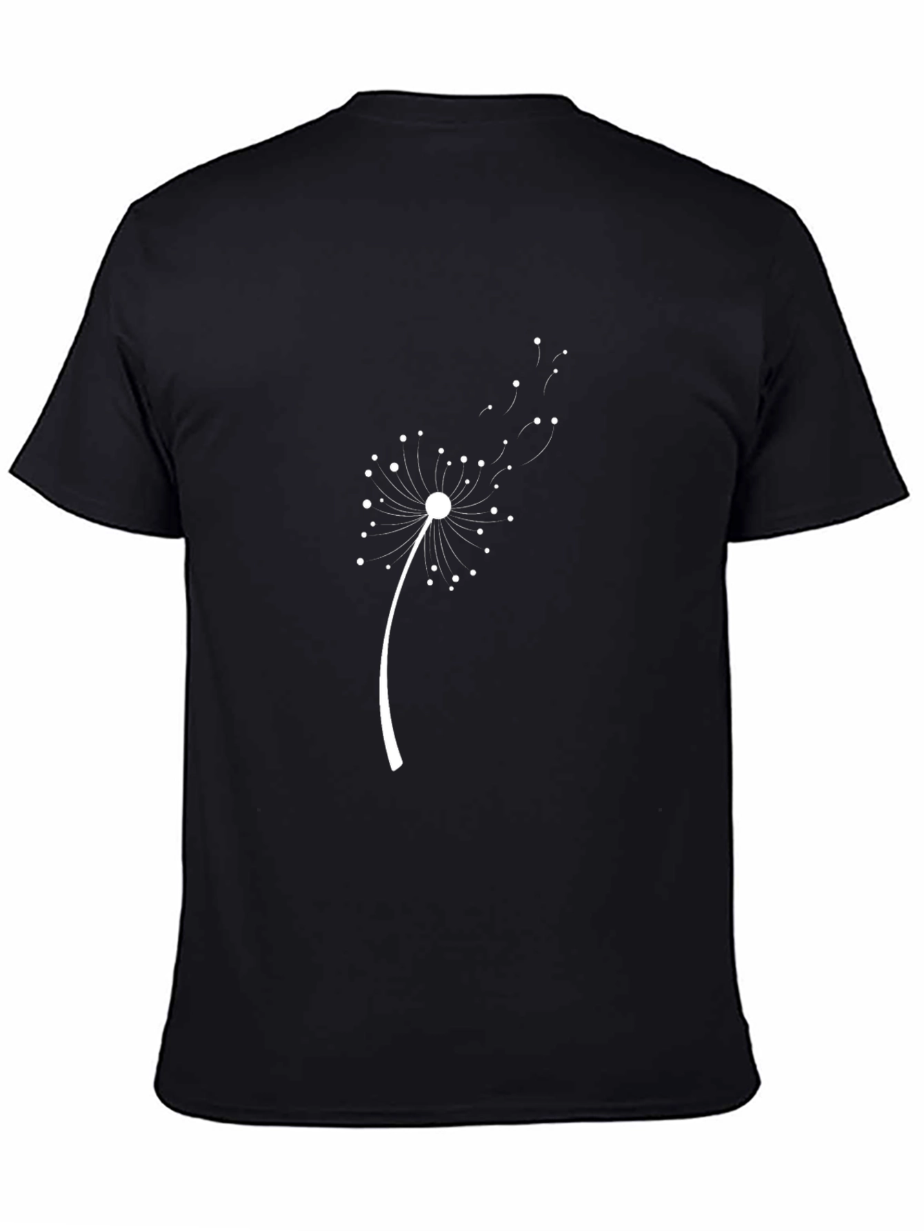 Black Dandelion Graphic Tee - Casual Comfort