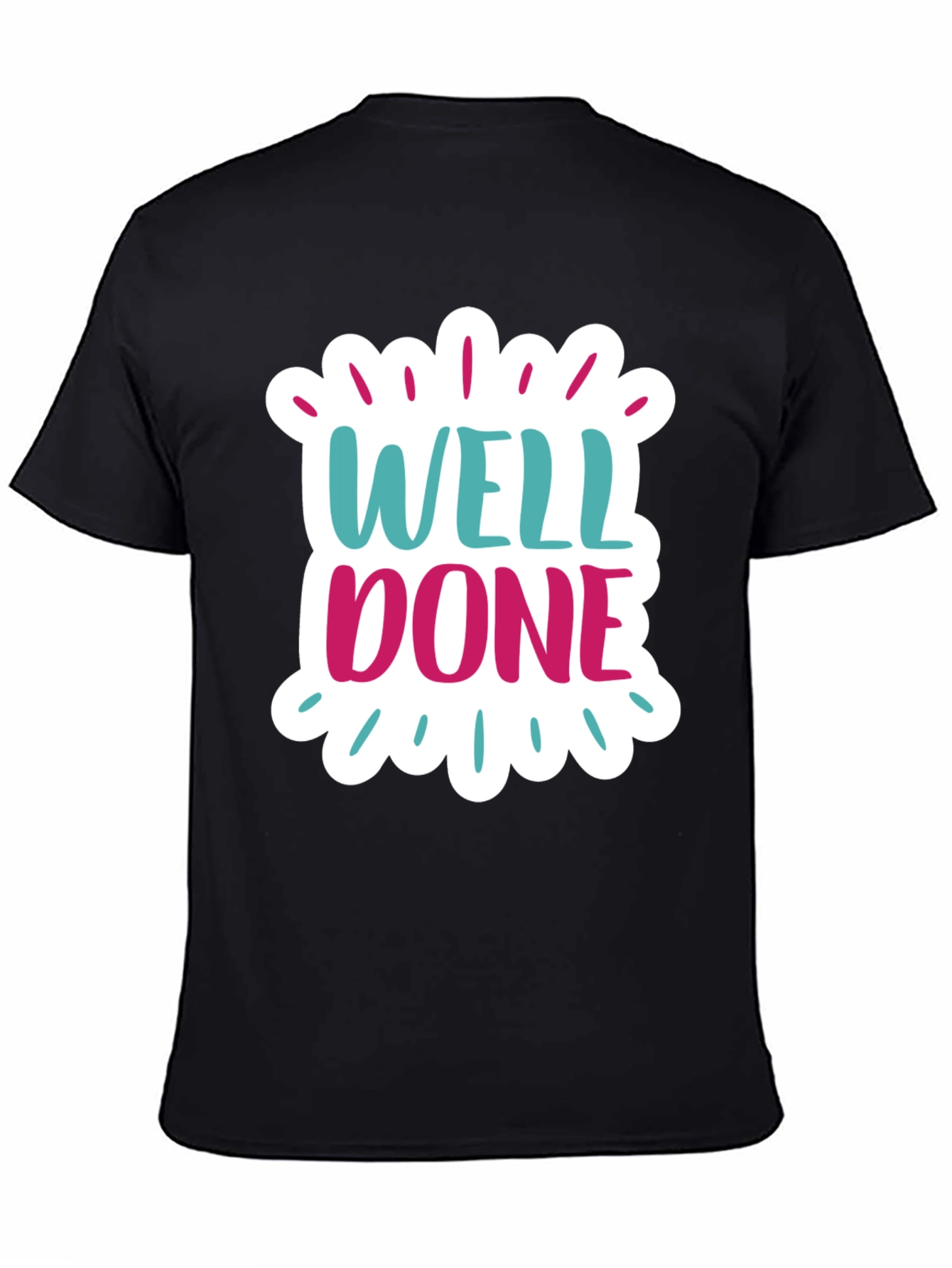 Well Done Graphic Black Cotton T-Shirt