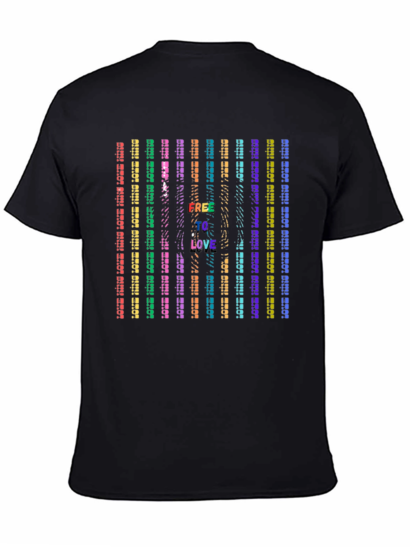 Free To Love Rainbow Pride Graphic Tee