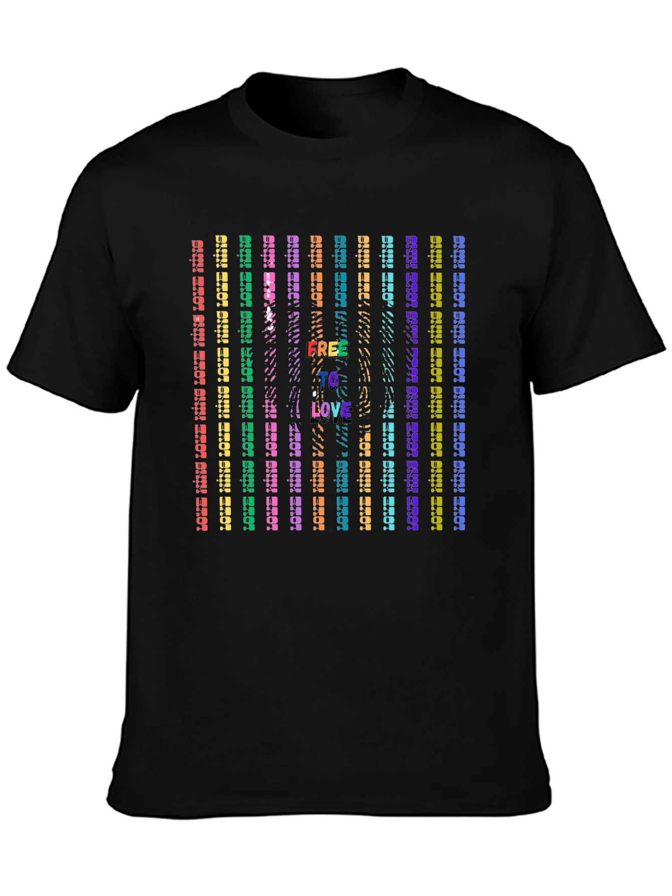 Free To Love Rainbow Pride Graphic Tee