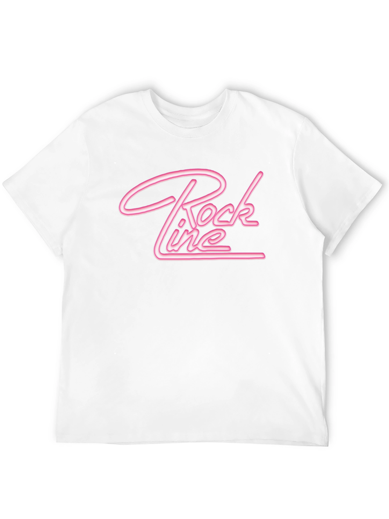 Rock Line Black T-Shirt with Pink Neon Style Graphic