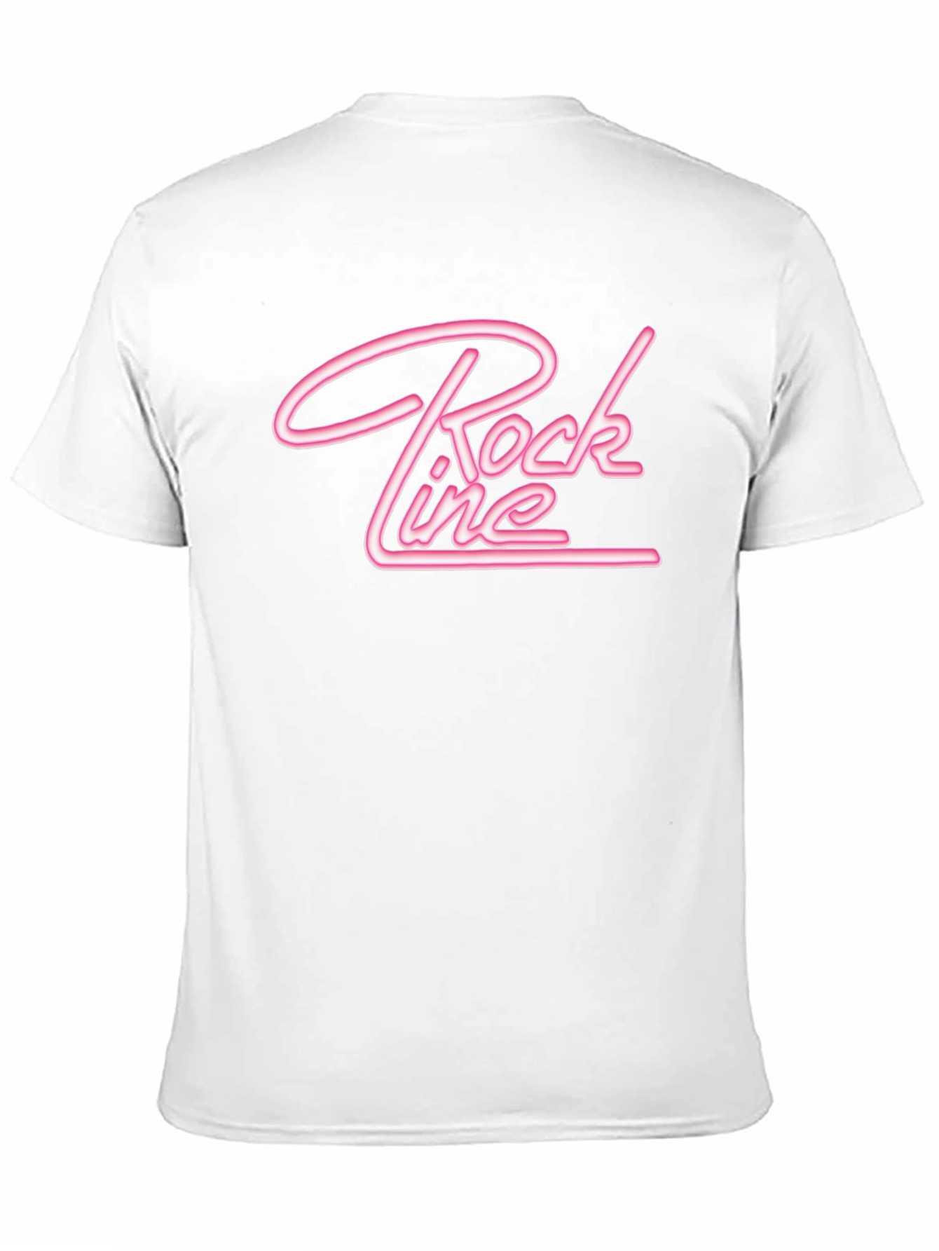 Rock Line Black T-Shirt with Pink Neon Style Graphic